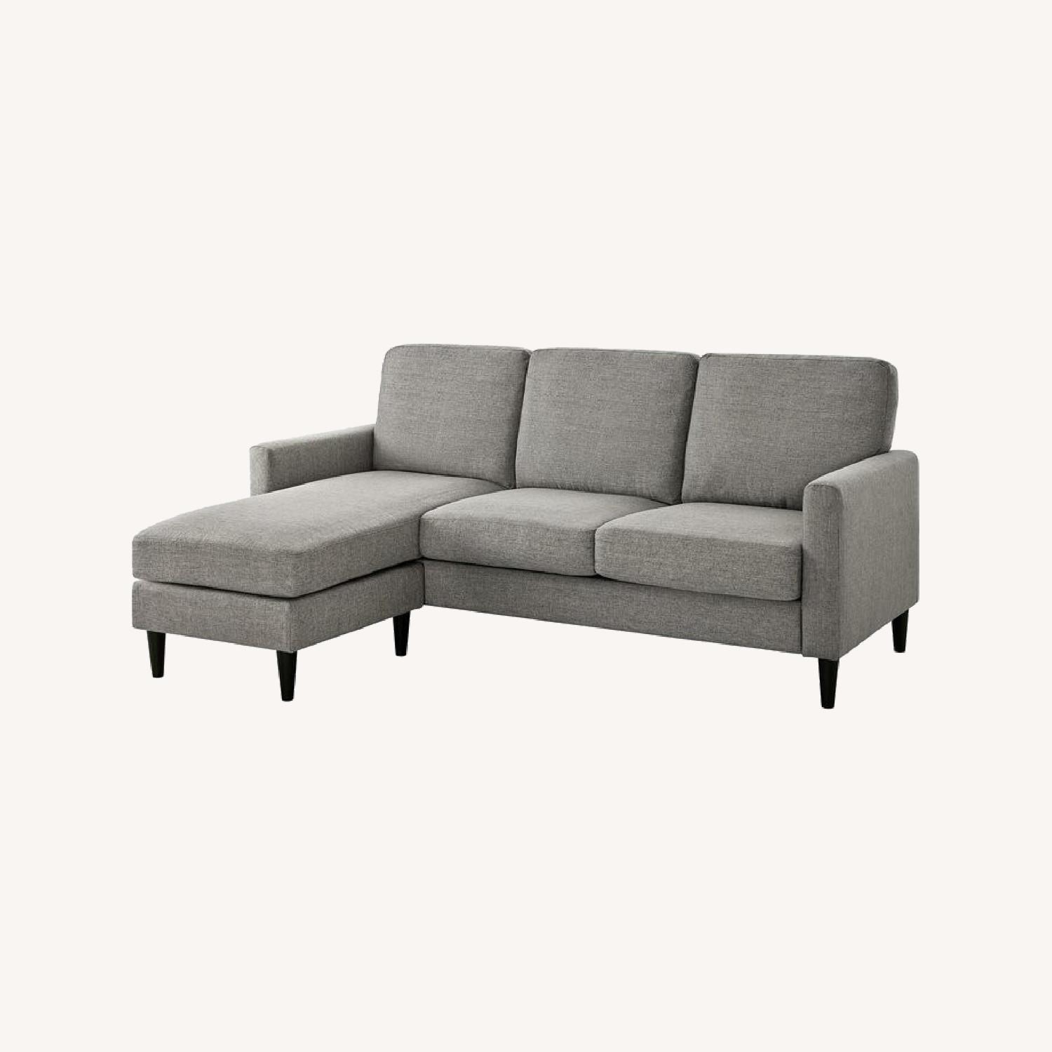 Zipcode Design Gray Reversible Sectional Fabric Sofa - image-0