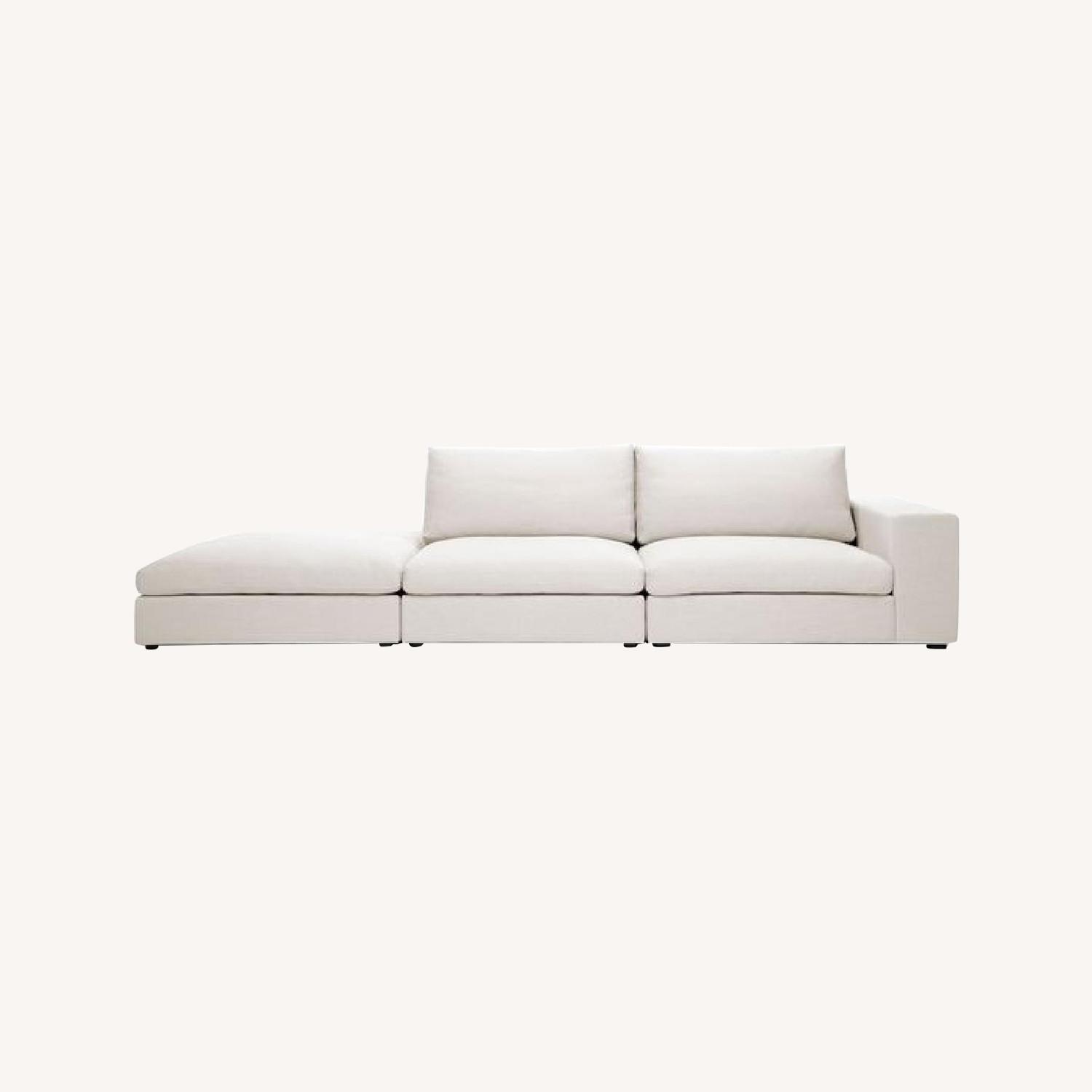 Article Cube Quartz White Modular Sofa Right Arm - image-0
