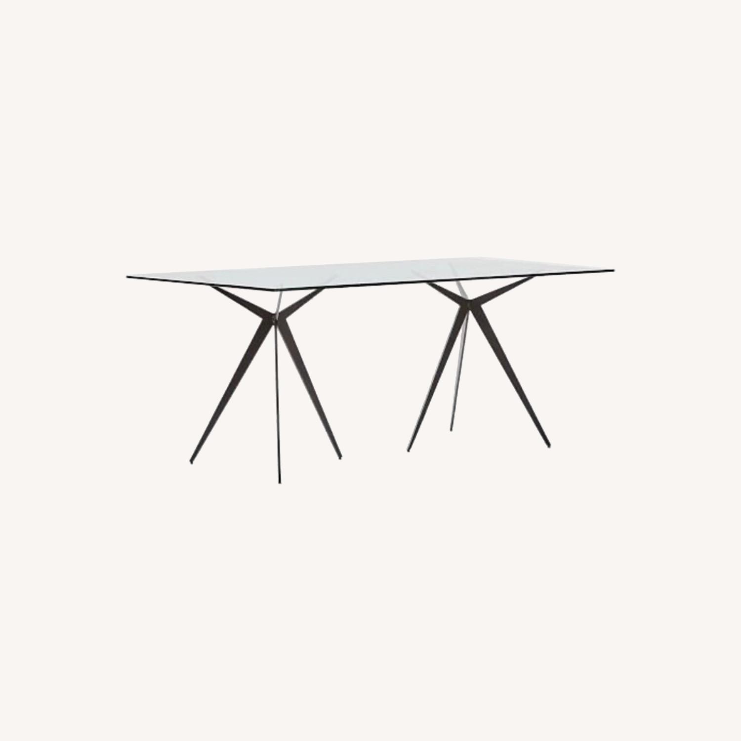 West Elm Astra Glass Dining Table AptDeco