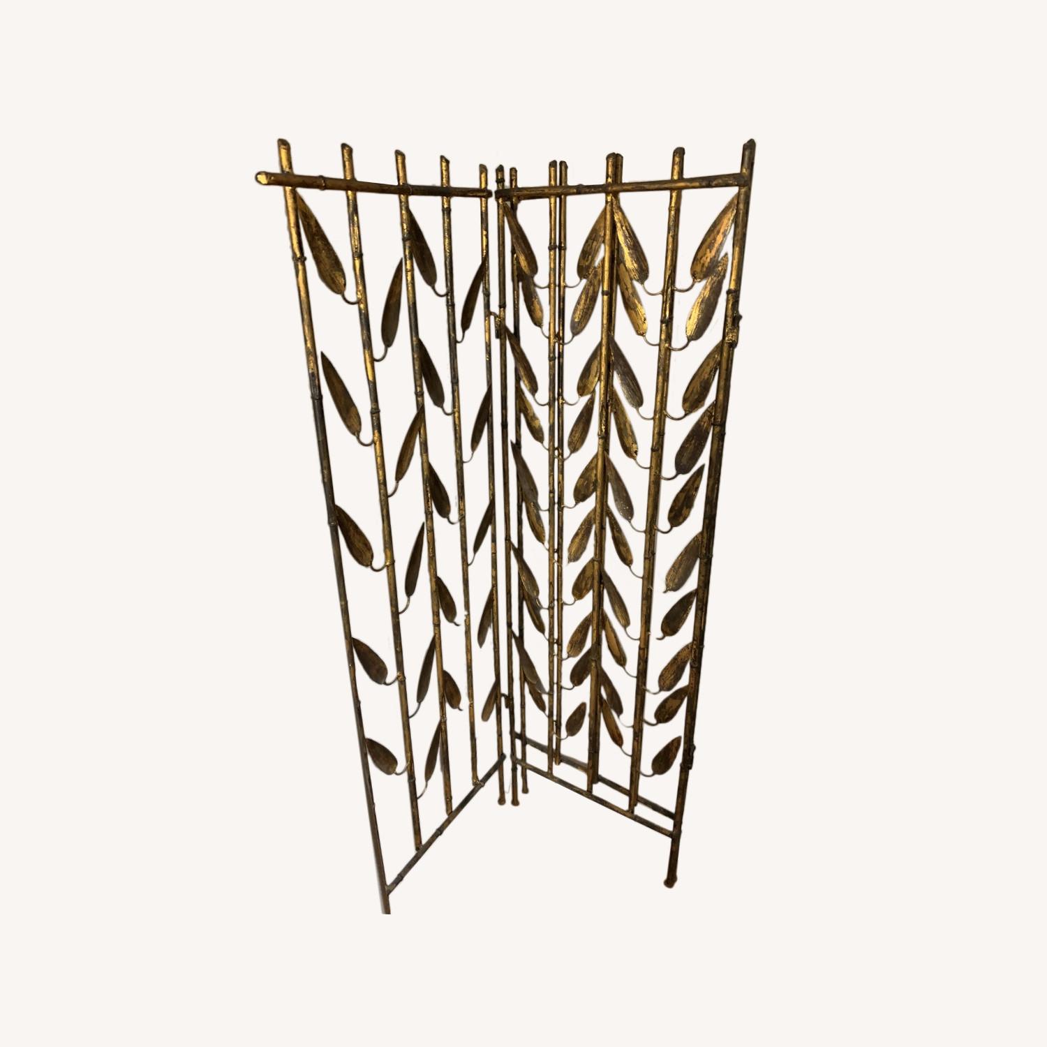 Midcentury Gold Leaf Wrought Iron Divider - image-0