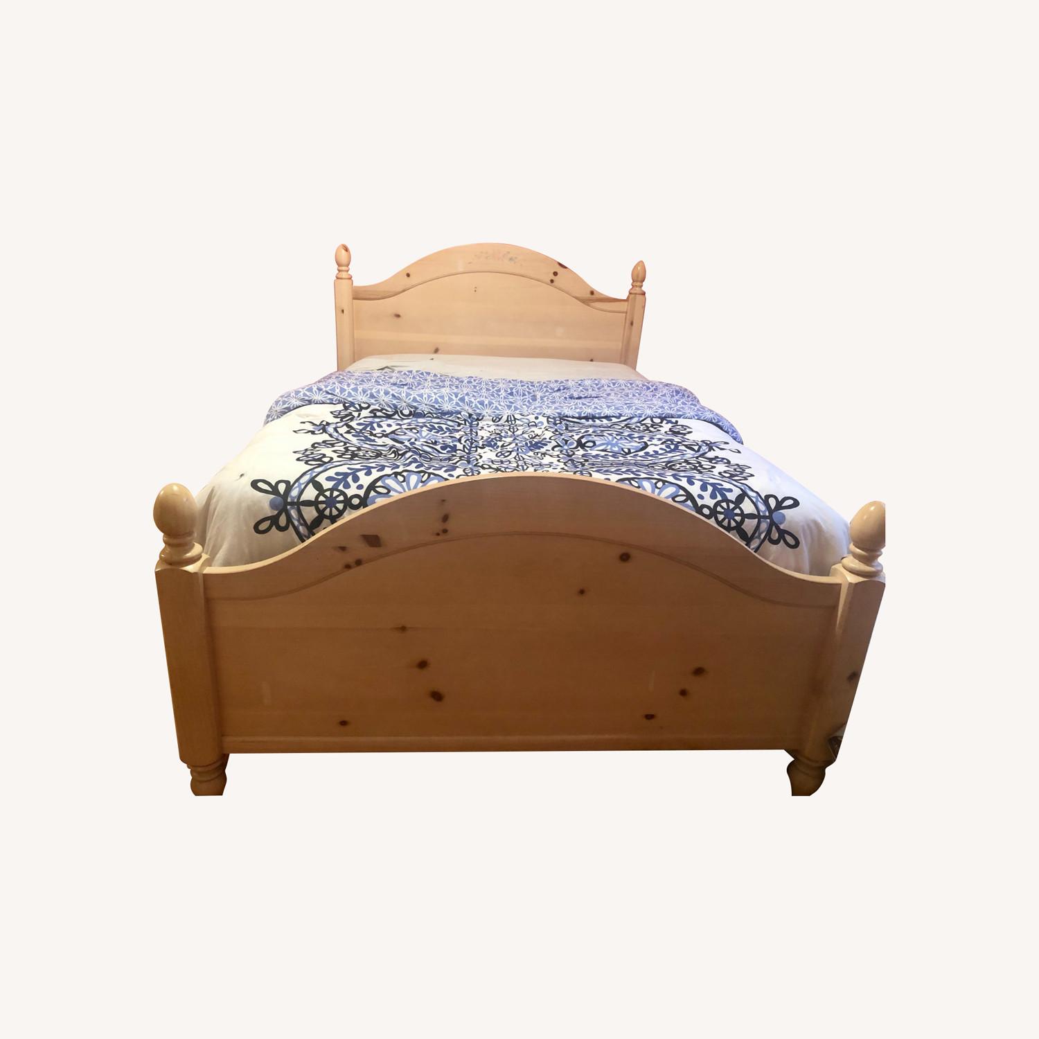 Light Brown Wood Full Bed Frame AptDeco
