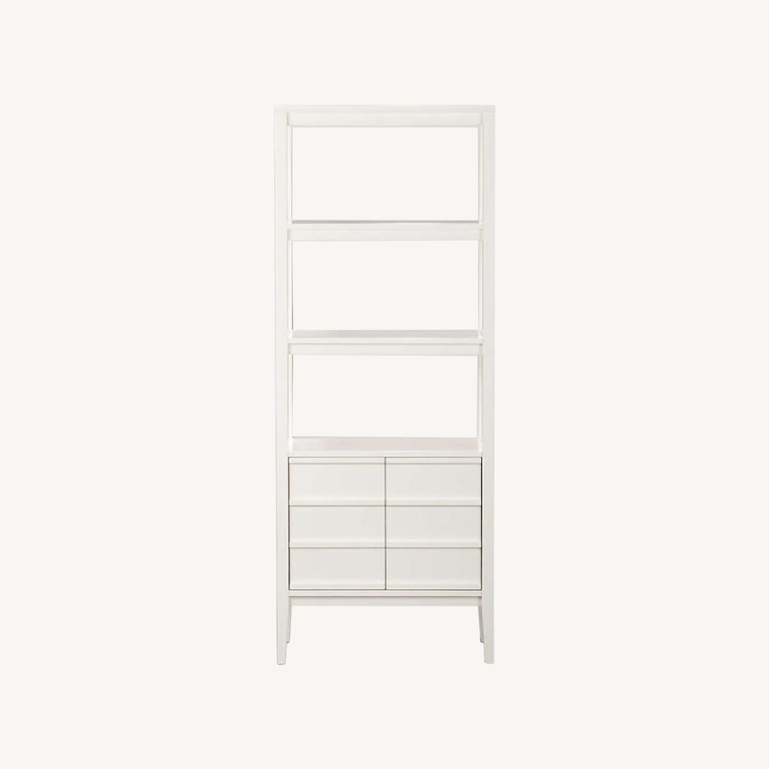 Crate & Barrel Spotlight White Bookcase AptDeco