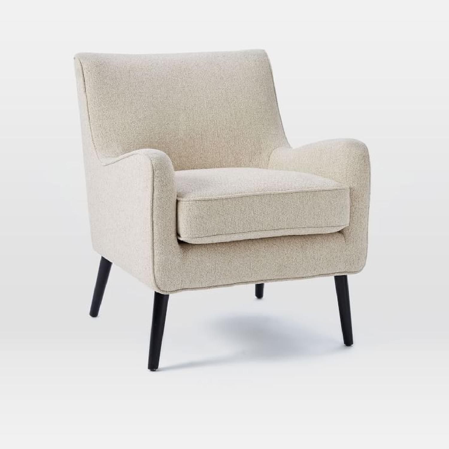 West Elm Book Nook Armchair, Boucle Wheat fabric - image-0