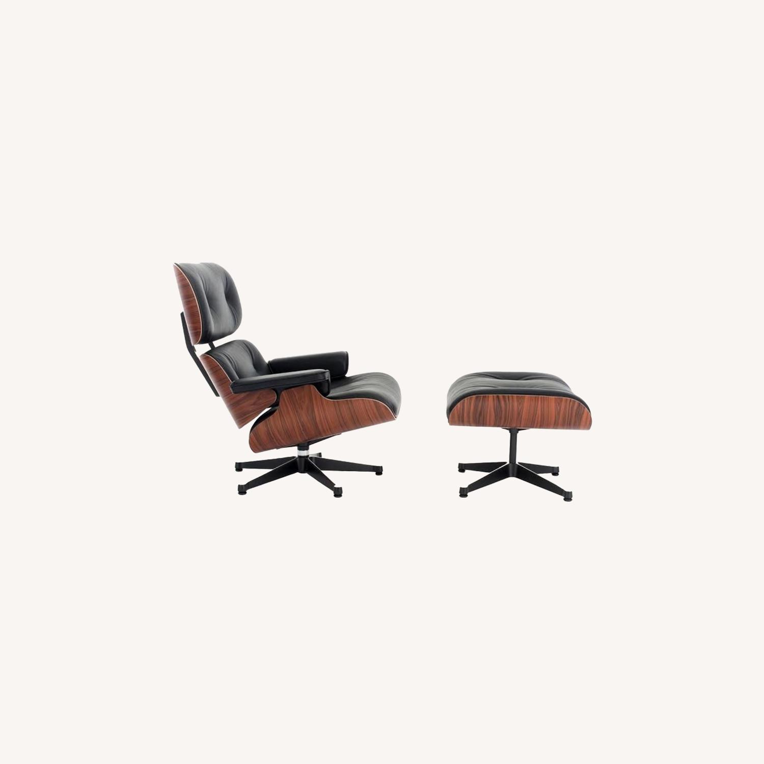 Eames Lounge Chair Replica & Ottoman, Real Leather AptDeco