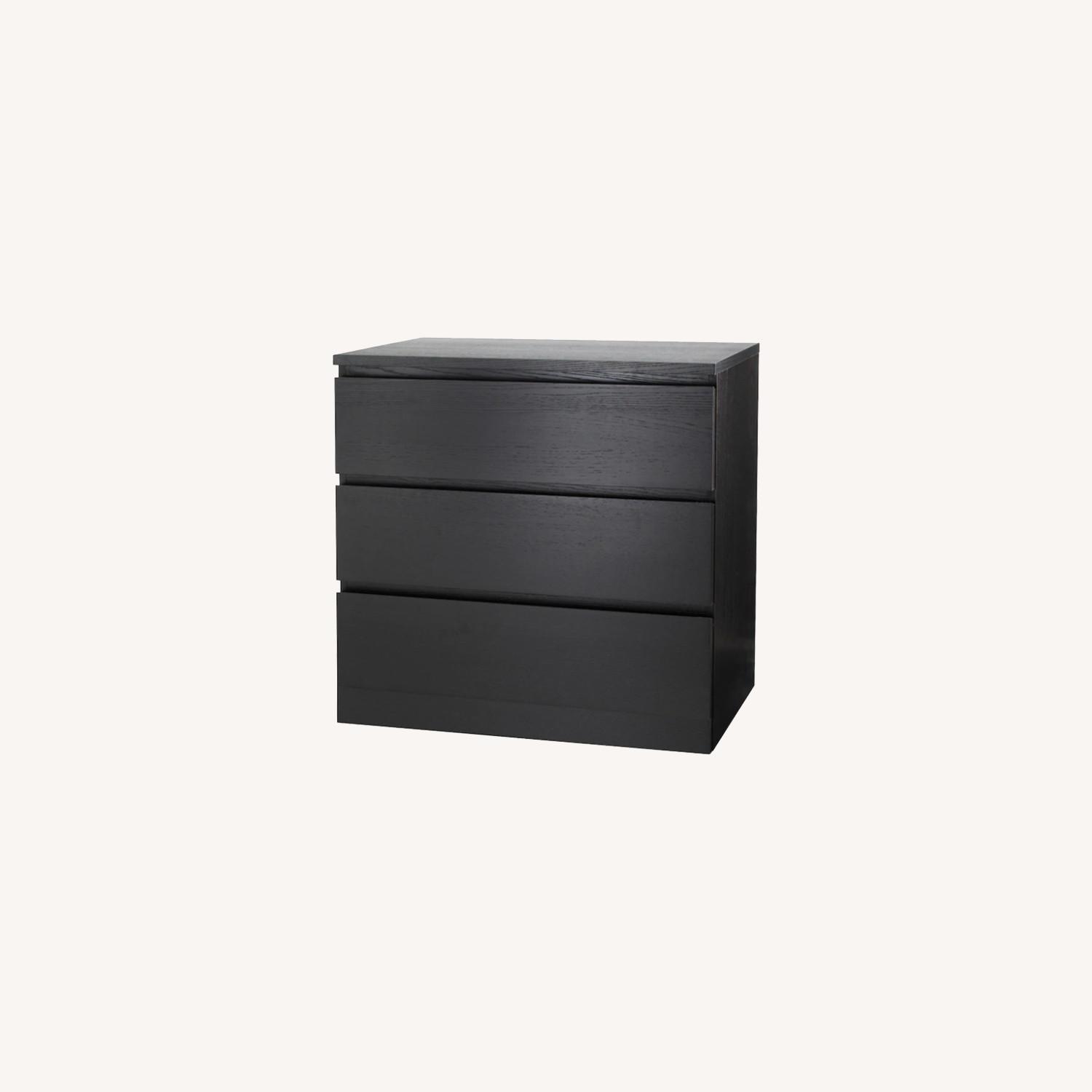 IKEA MALM Dresser, BlackBrown 3Drawer AptDeco
