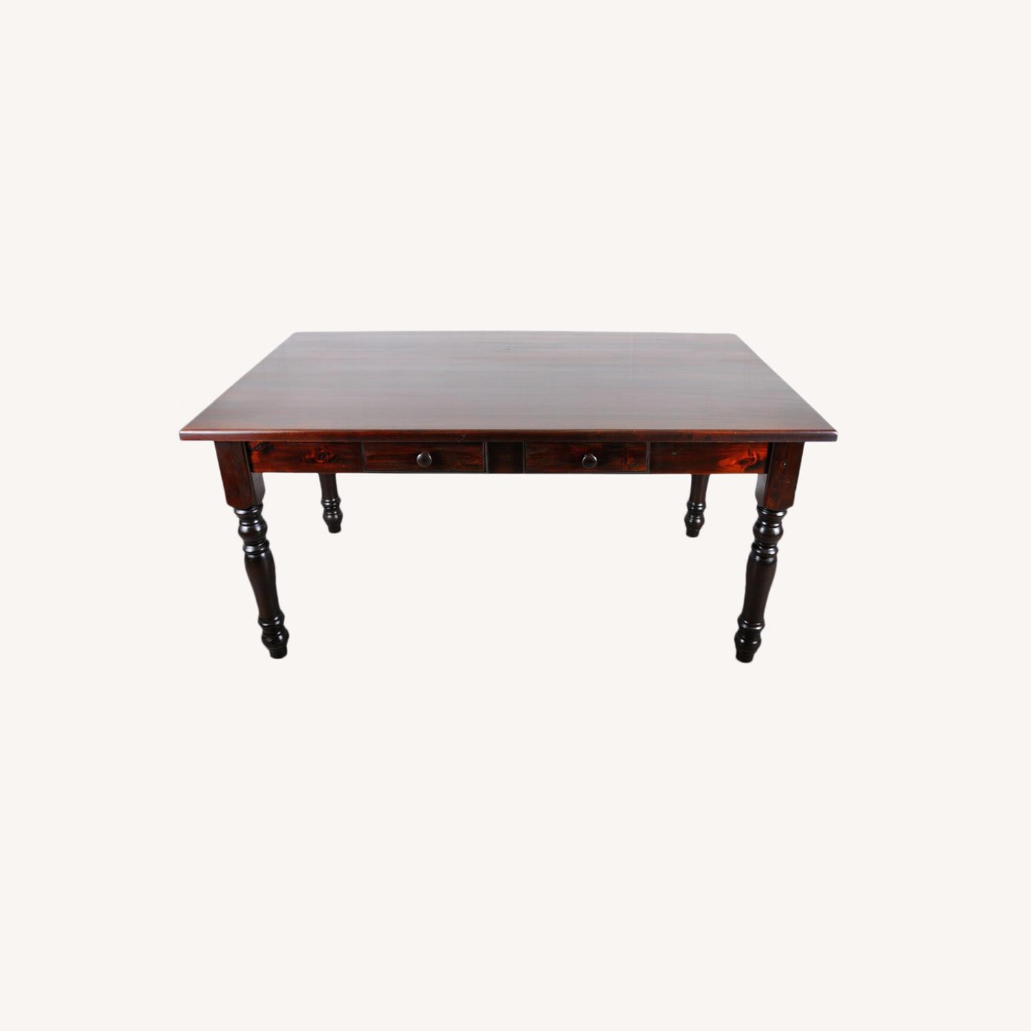 Vintage French Farmhouse Style Pine Dining Table - AptDeco
