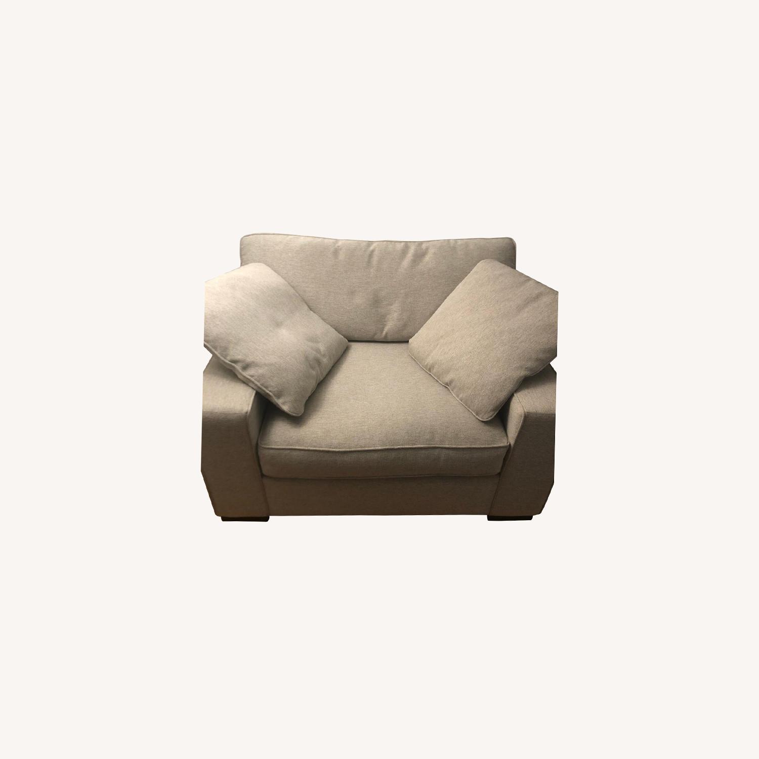Macy's Grey Loveseat - image-0