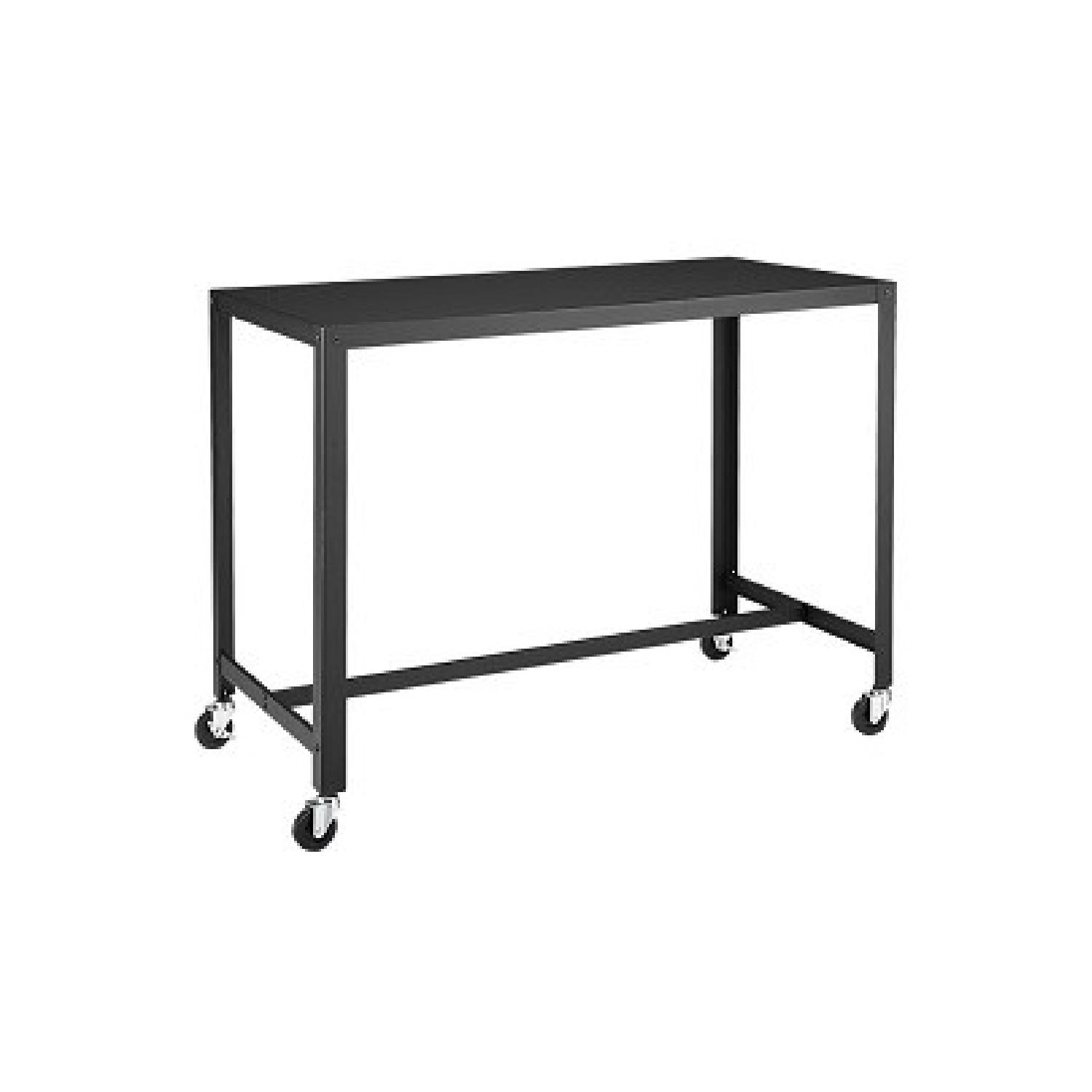 CB2 Go-cart Black Rolling Counter Table - image-5