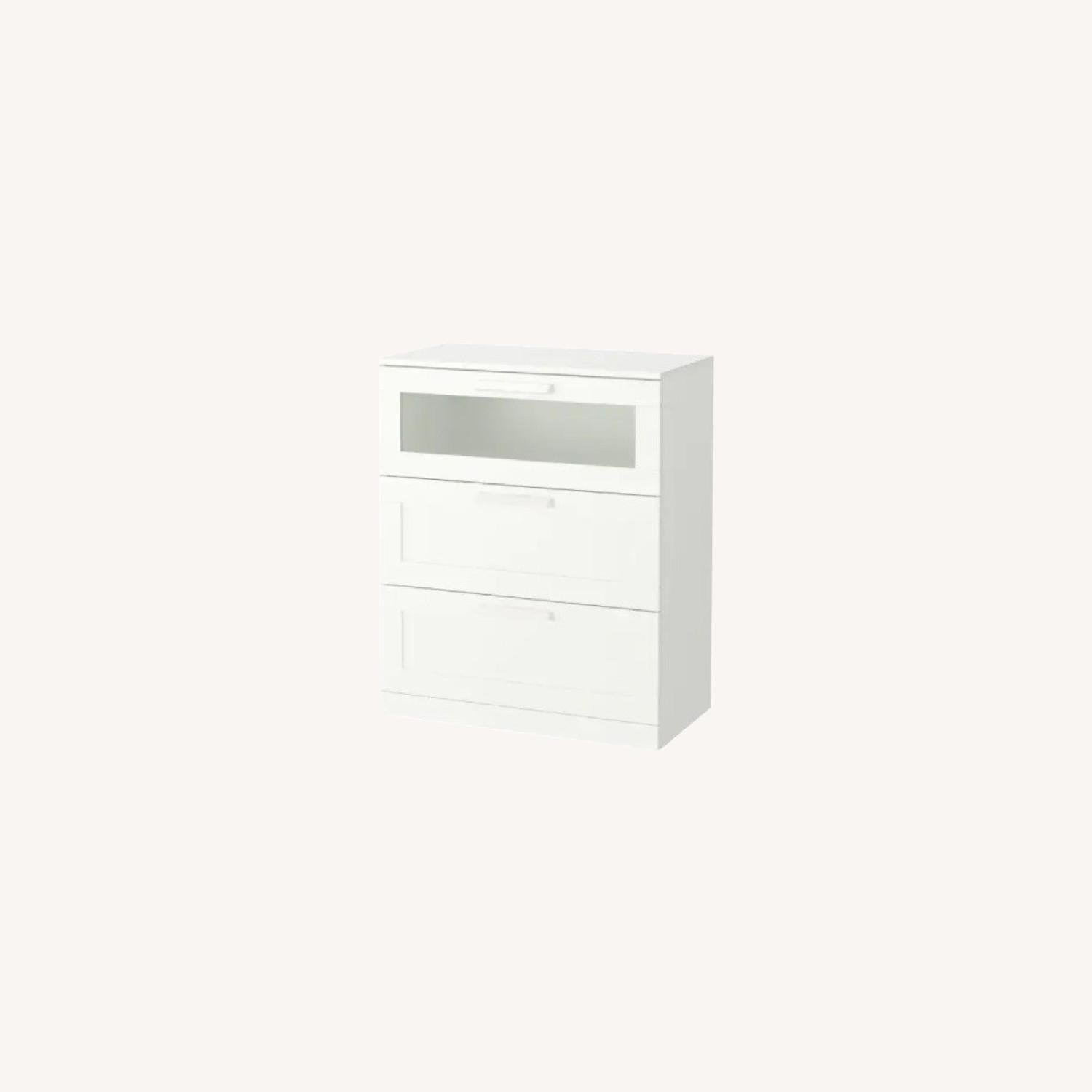 IKEA White Brimnes 3 Drawer Dresser AptDeco