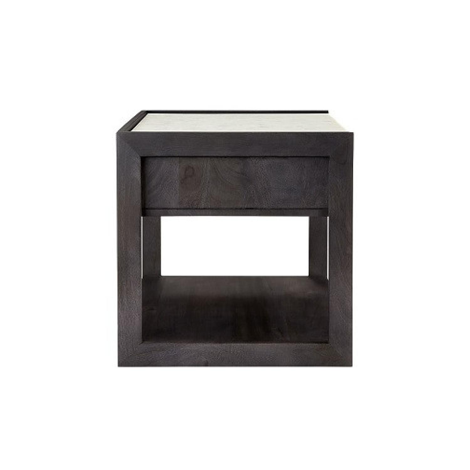 CB2 Tux Marble Nightstand AptDeco