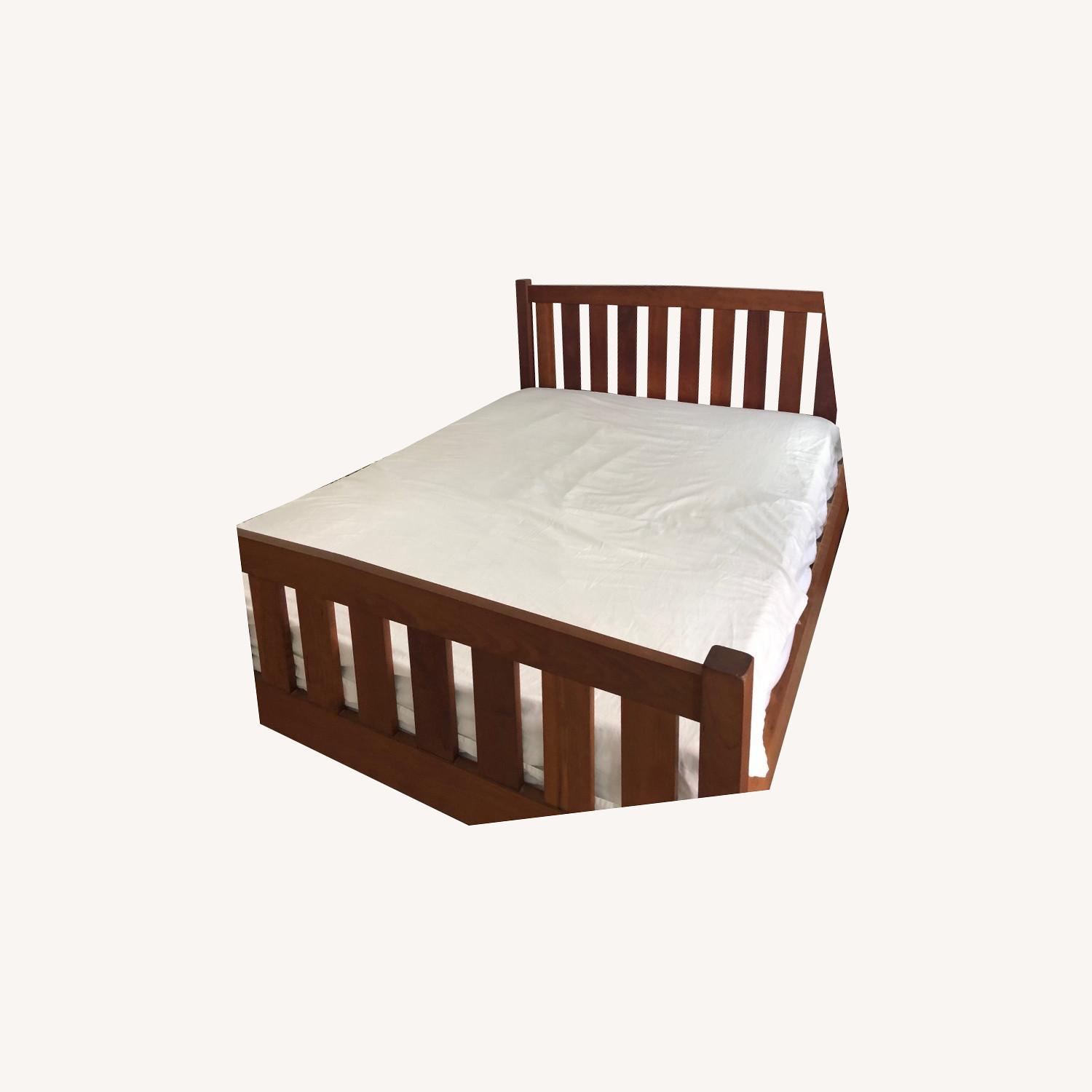 Solid Cherry Bed Frame and Headboard - image-0