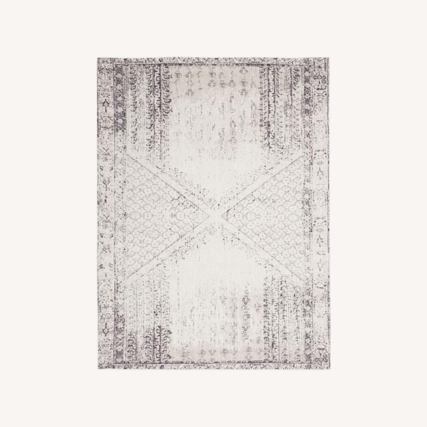 West Elm Distressed Ensi Rug, Stone White - image-0