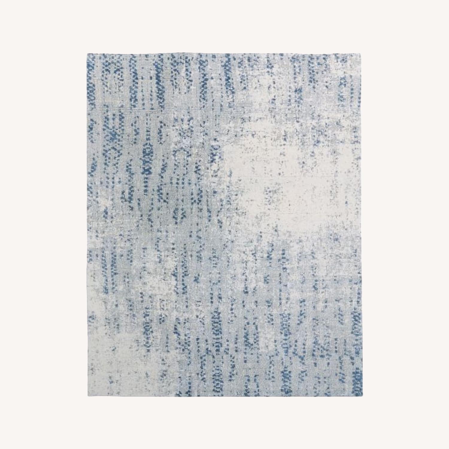 West Elm Distressed Foliage Rug, Moonstone - image-0