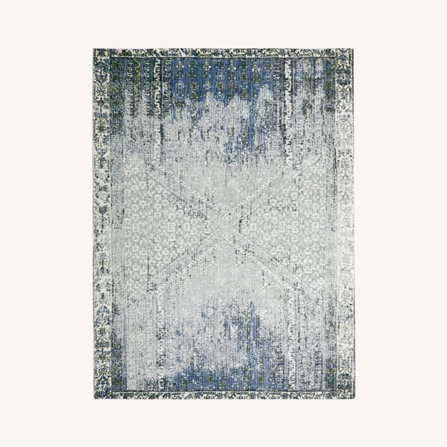 West Elm Distressed Ensi Rug, Blue Stone - image-4