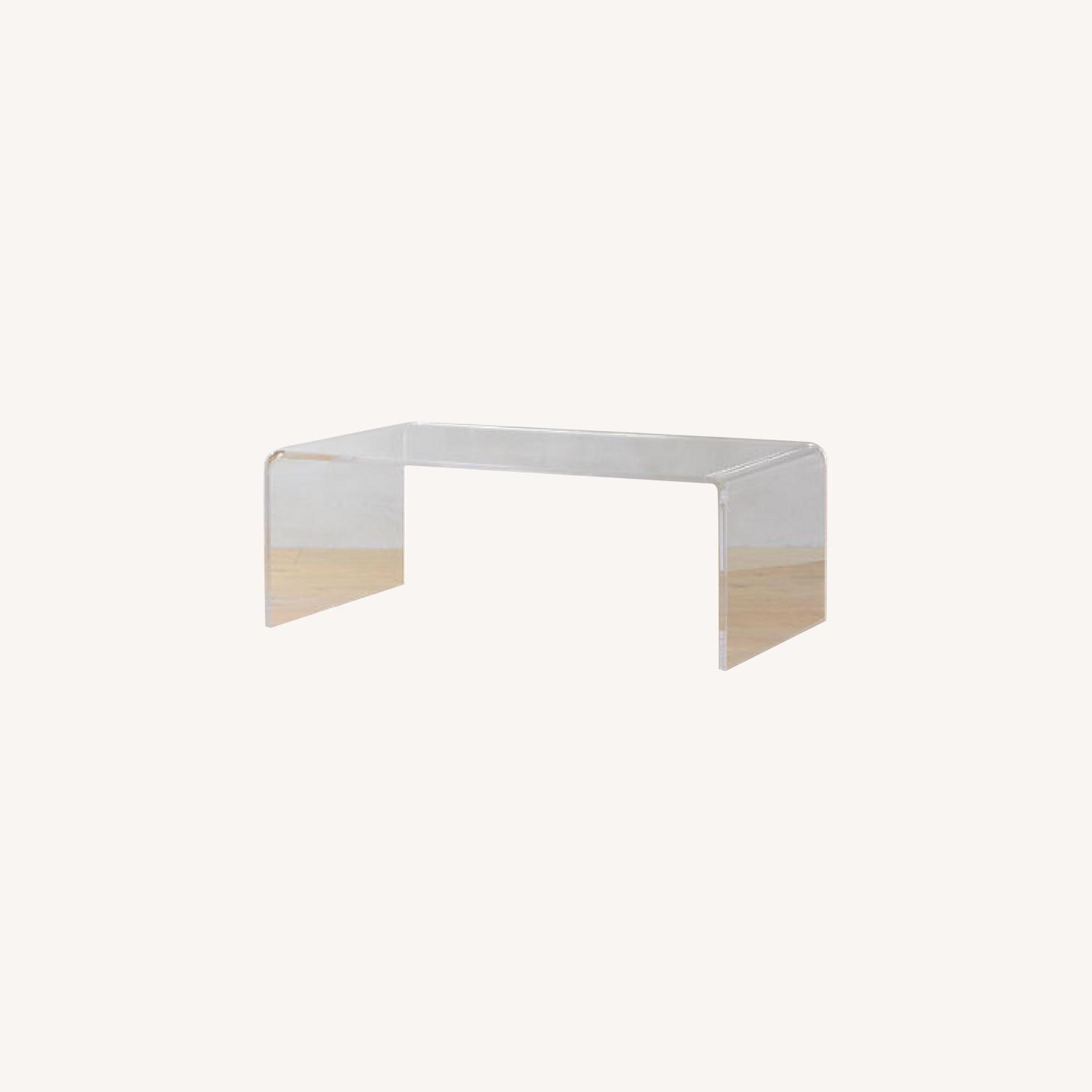 CB2 Peekaboo Acrylic Media Console / Coffee Table AptDeco