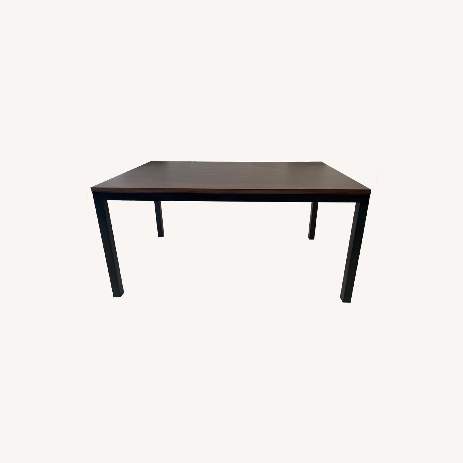 Crate & Barrel Parsons Walnut Dining Table - image-0