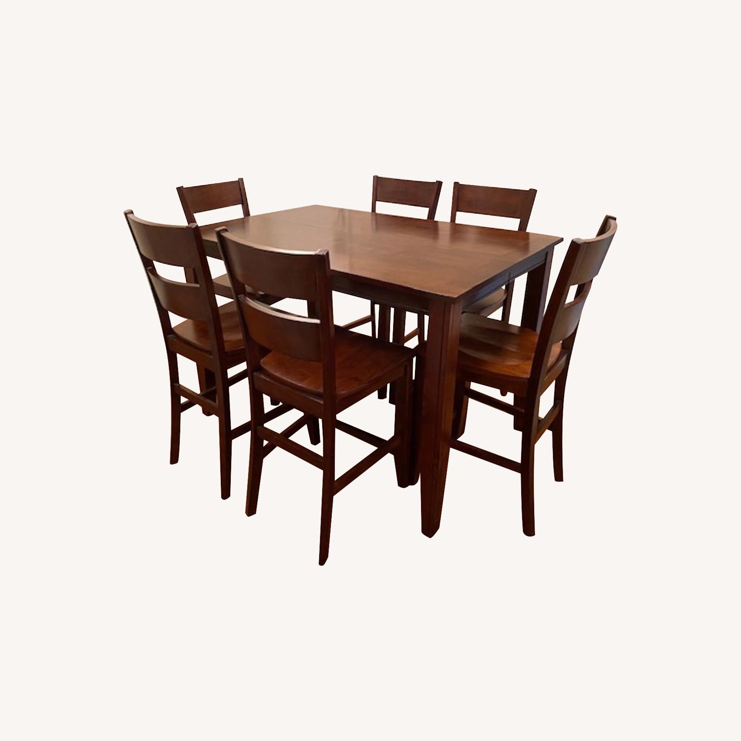 Pub Height Table and Chairs with Removable Leaf AptDeco