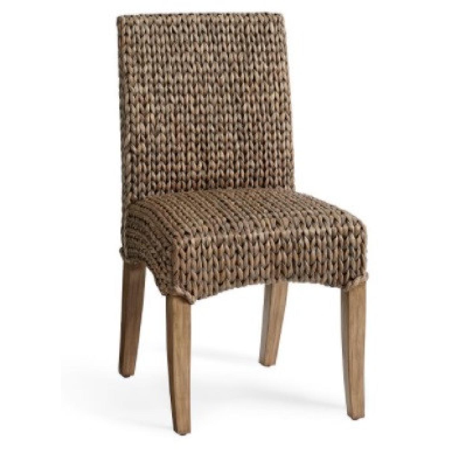 Pottery Barn 4 Seagrass Dining Chairs - image-5