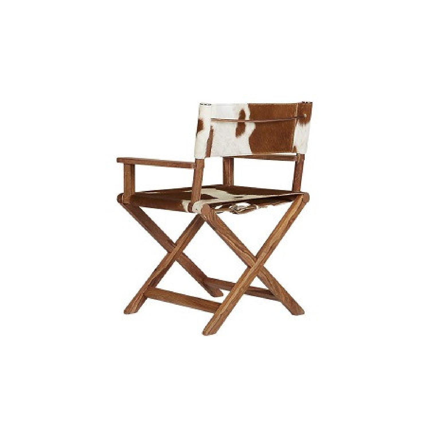 CB2 Cowhide Directors Chair - image-5