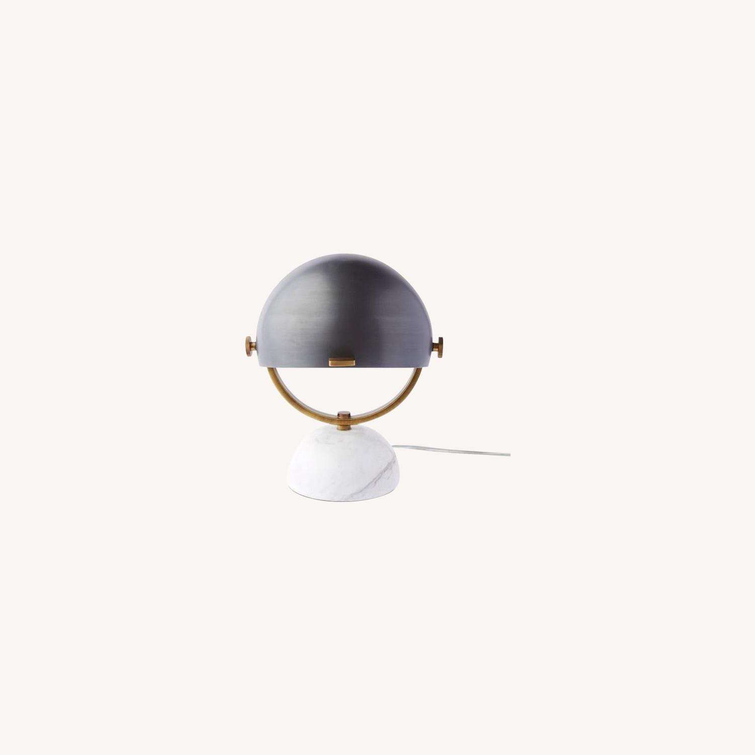 West Elm Clint Task Lamp - Brass & Marble - image-0