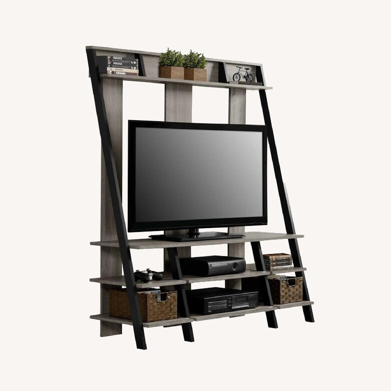 Zipcode Design Distressed Grey Entertainment Center - image-0