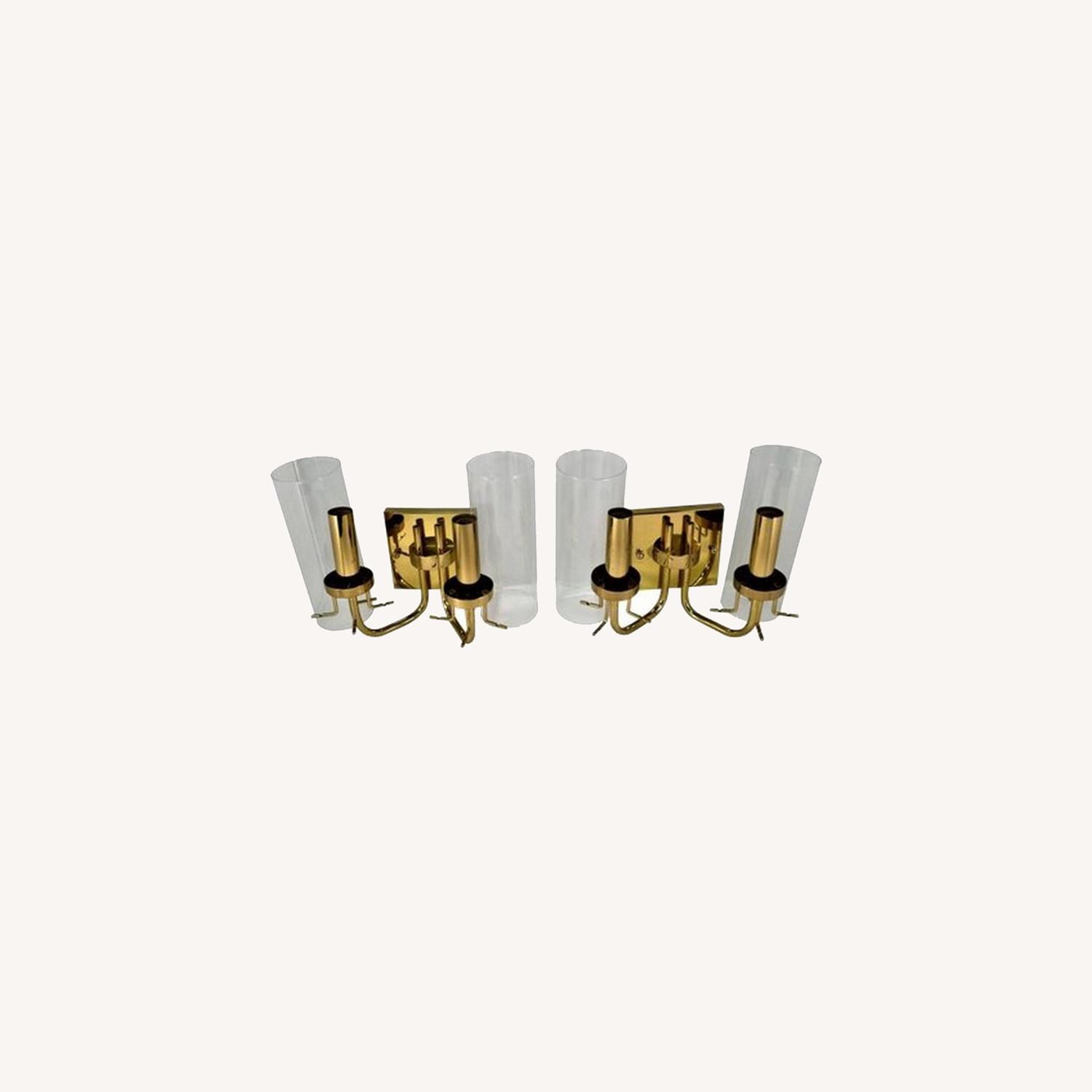 Pair Baldinger 2-Arm Candelabra Sconces - image-0