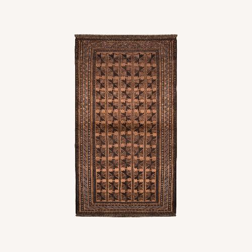 Used 1950s Mid-Century Baluch Tribal Rug Beige for sale on AptDeco