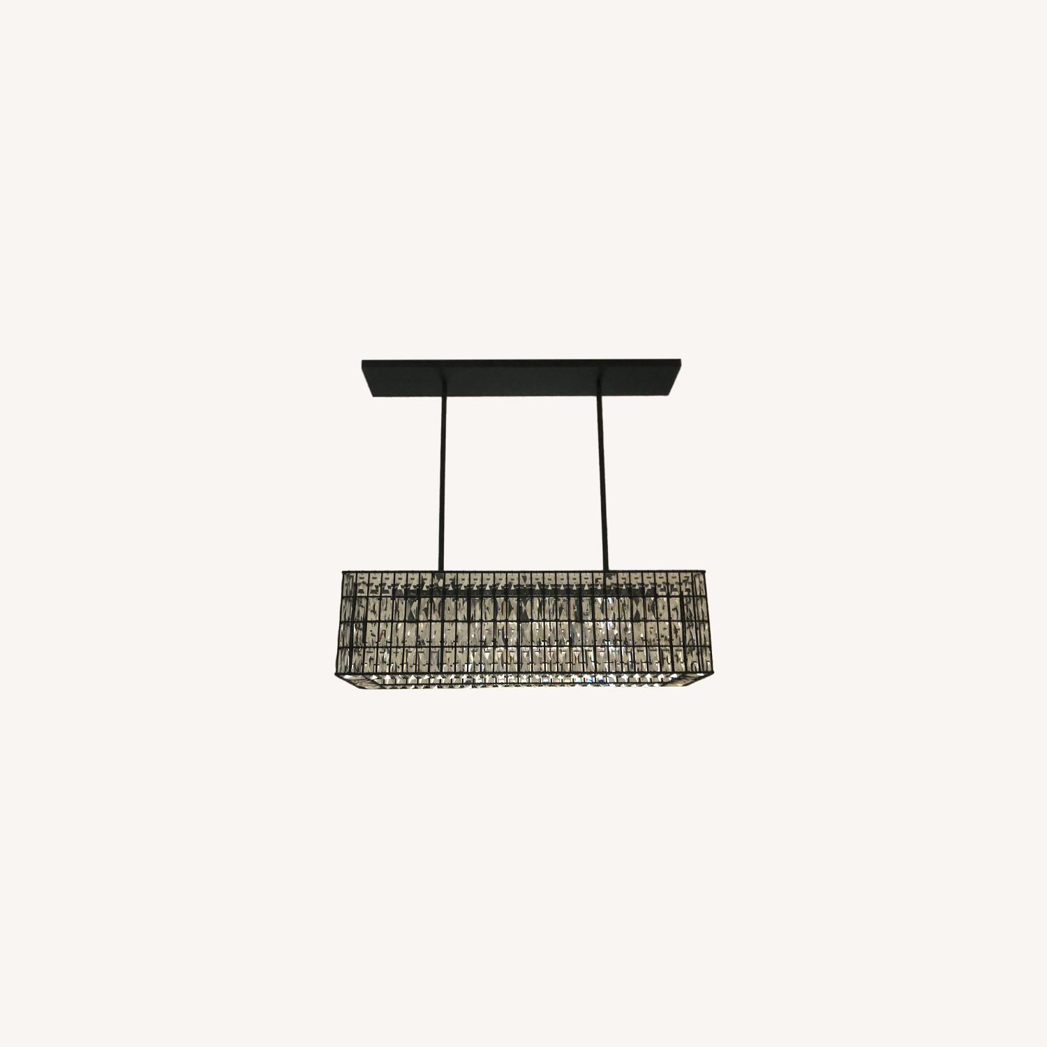 Pottery Barn Adeline Crystal Rectangular Chandelier - image-0