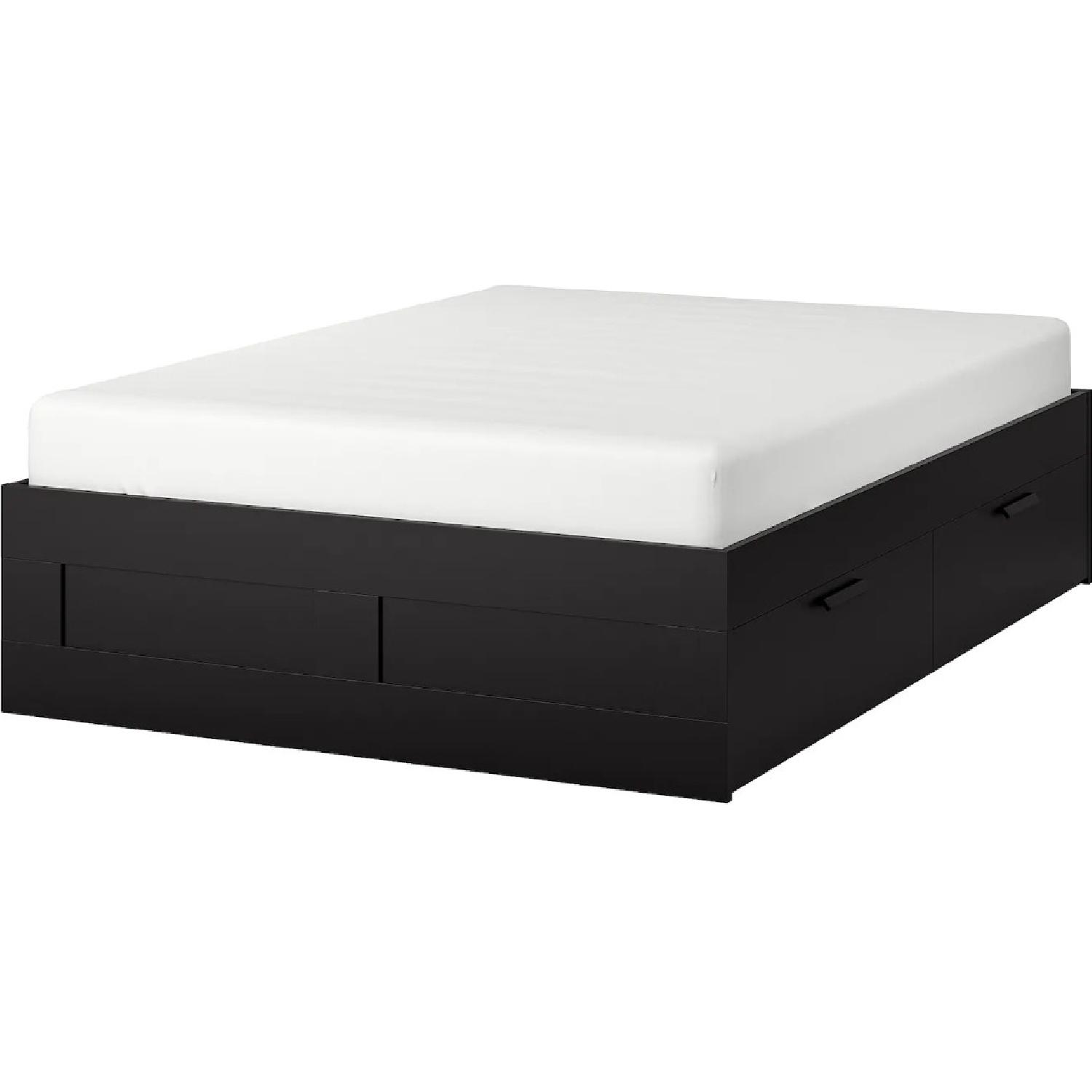 IKEA Queen Size Bed Frame with Storage - image-9