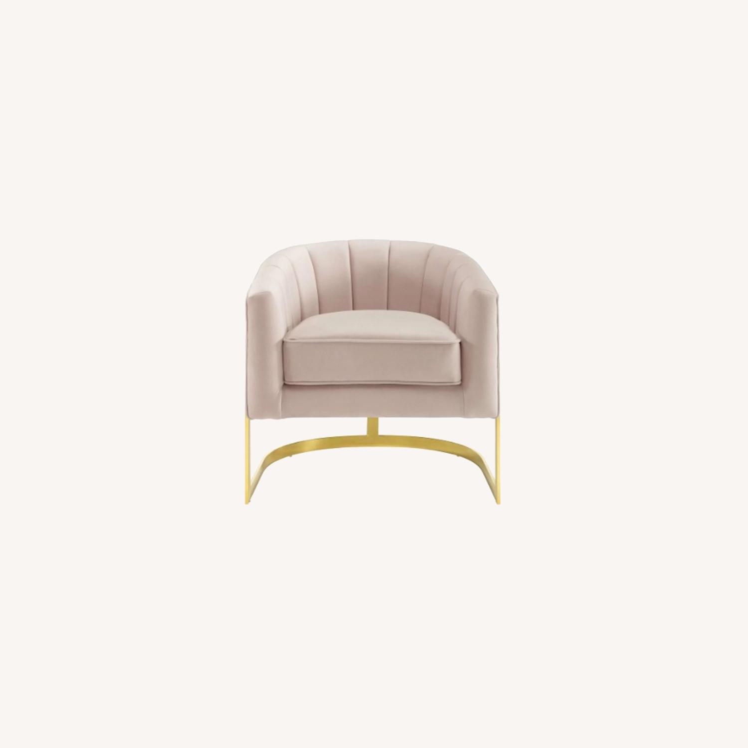 Wayfair Pink Velvet Barrel Chair - image-2