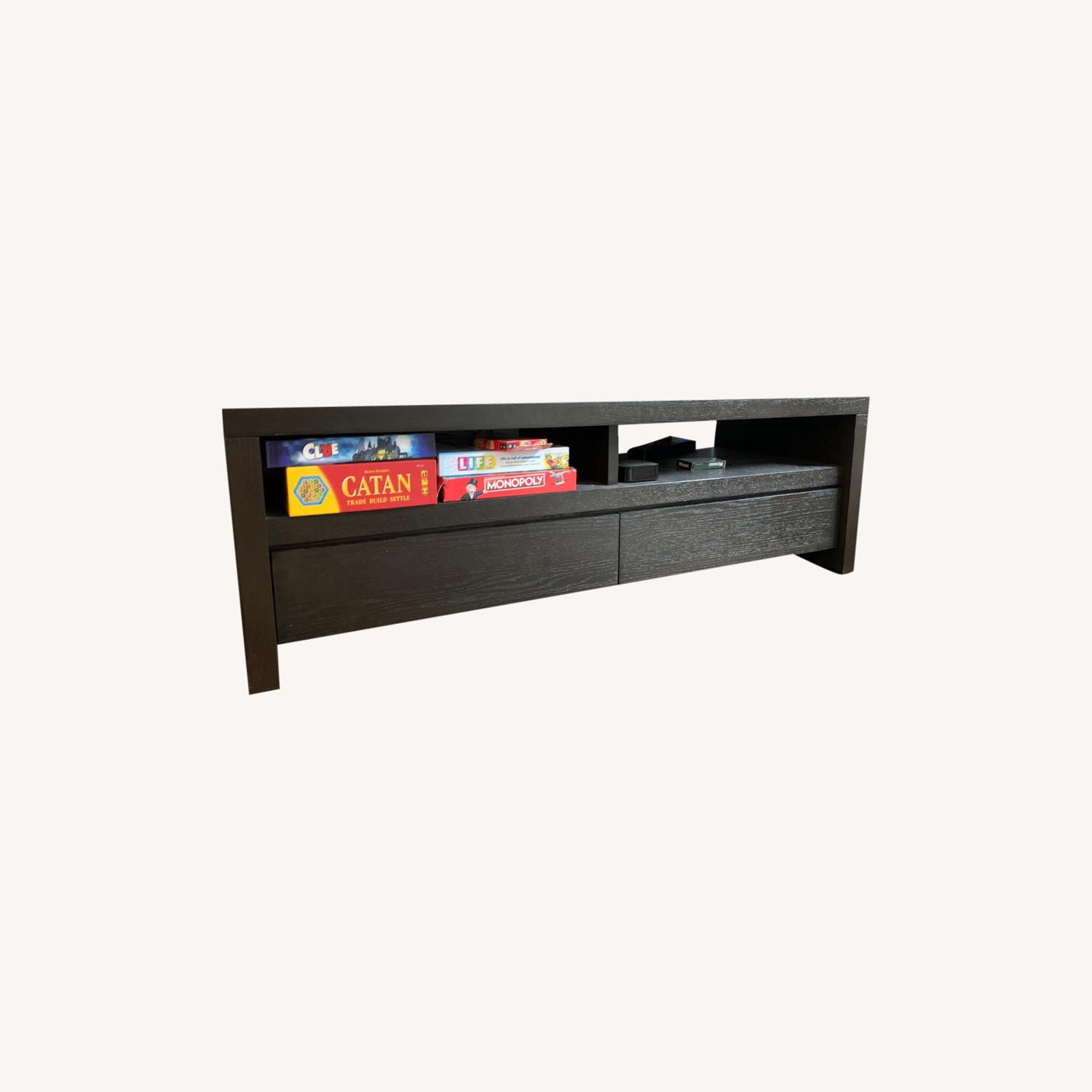 West Elm Media Console Unit - Espresso Wood - image-5