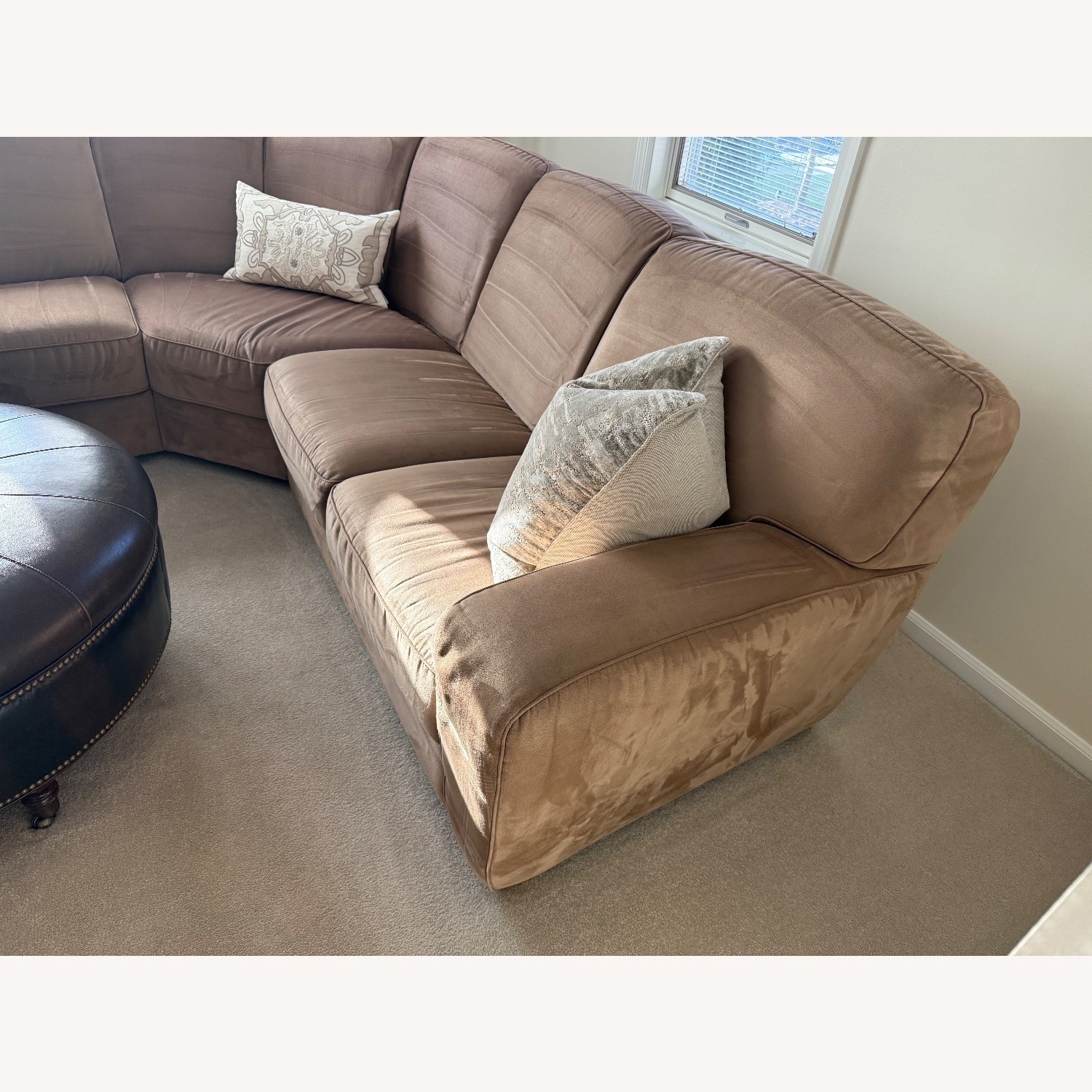 Bloomingdale's Micro Suede  3-Piece Sofa - image-1