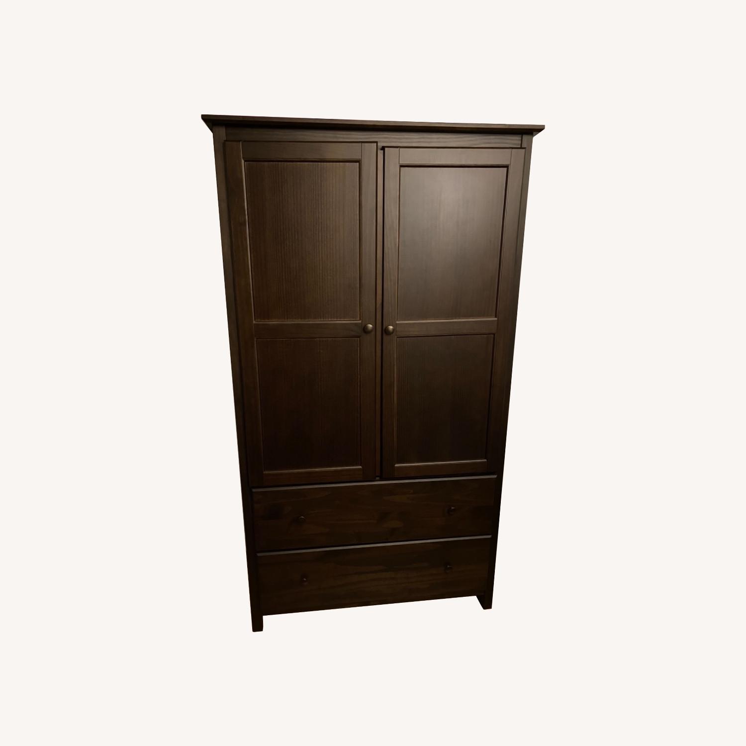 Hanging Wood Wardrobe Armoire AptDeco
