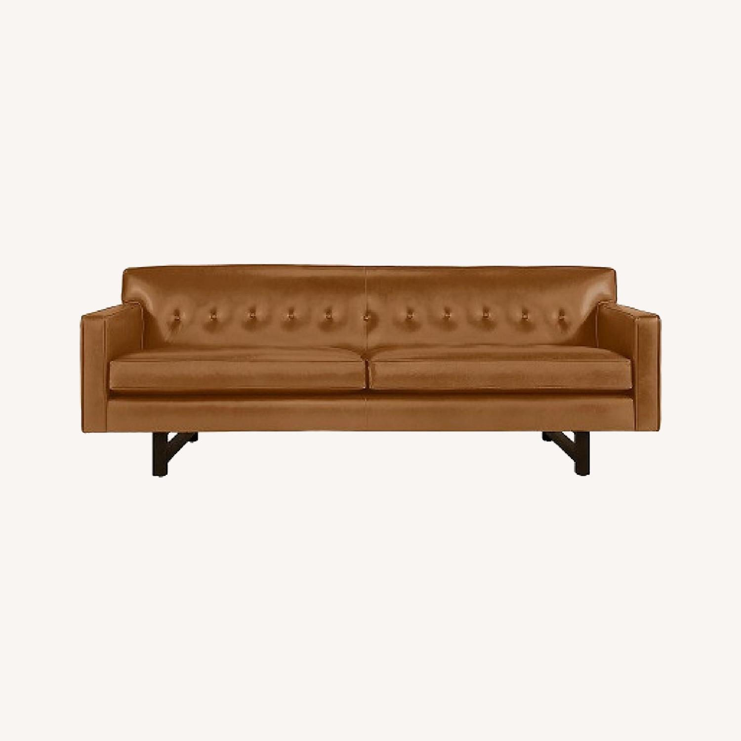 Room & Board Camel Colored Leather Sofas - image-6