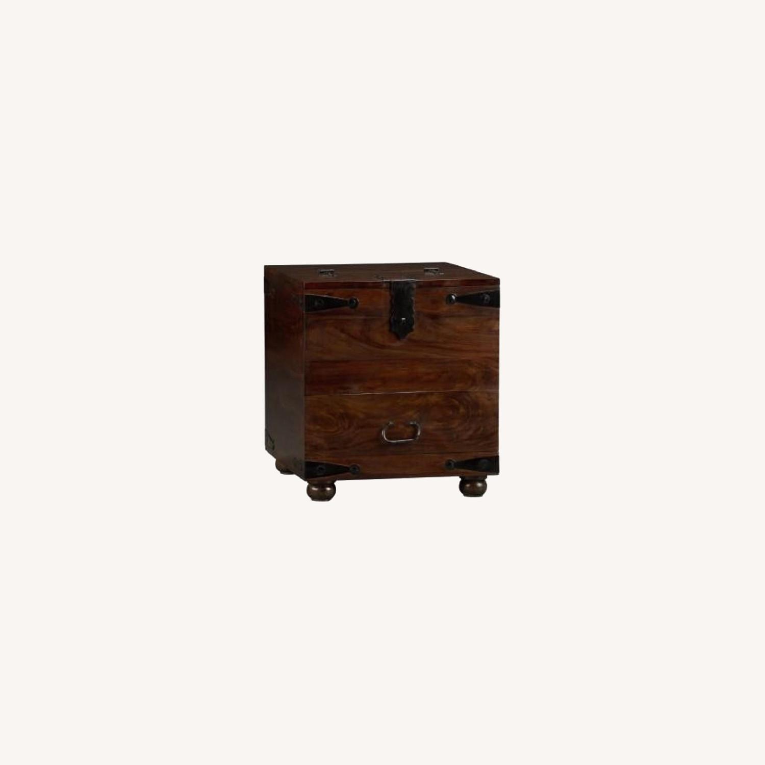 Crate & Barrel Taka Trunk Side Table/Storage - image-0