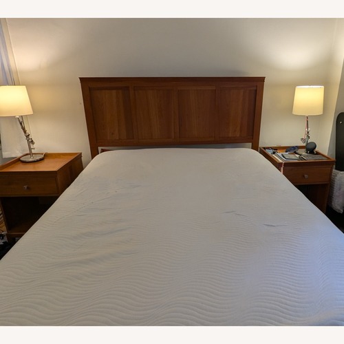 Used Crate & Barrel Cherry Wood Queen Size Bed for sale on AptDeco