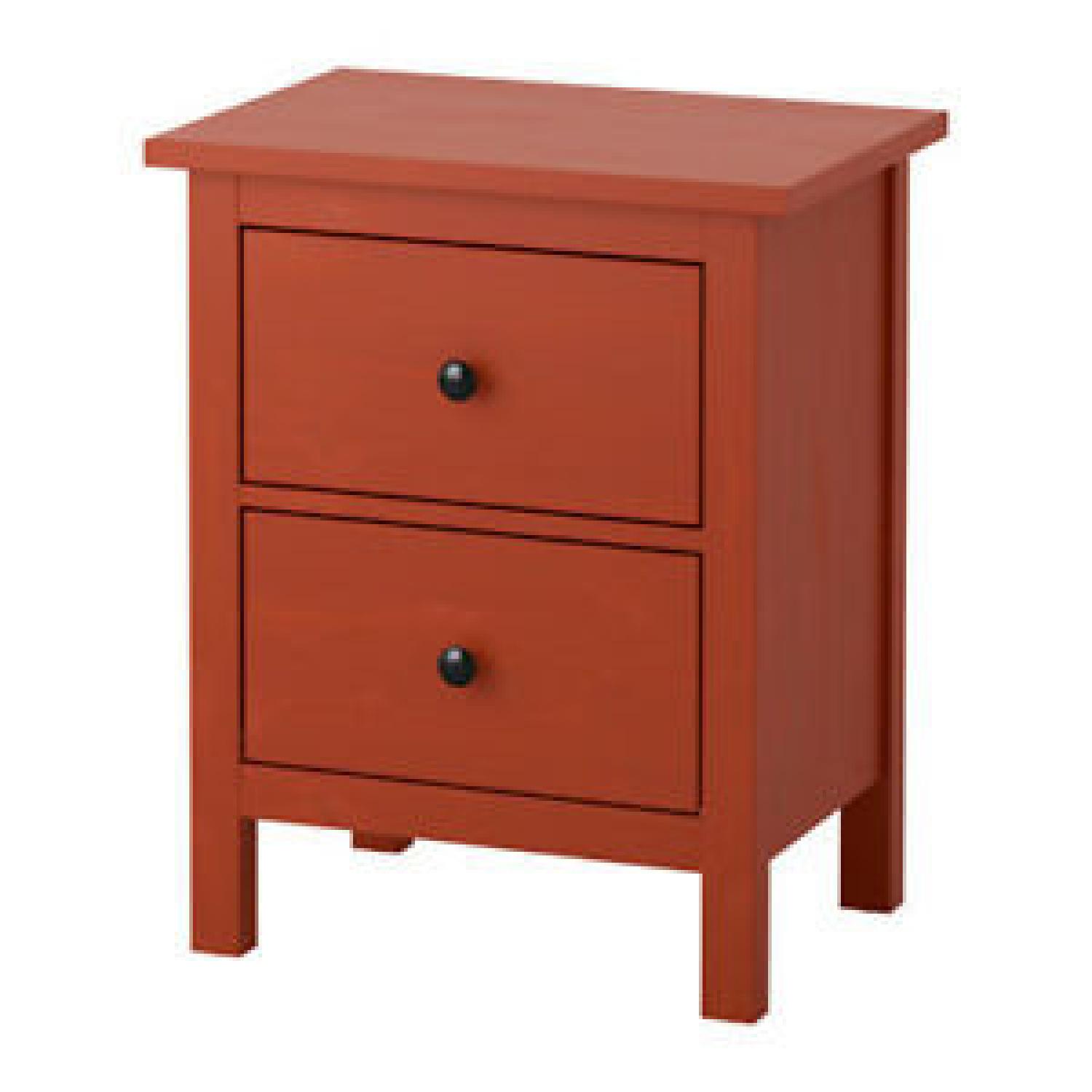 IKEA HEMNES RedOrange Bedside Table AptDeco