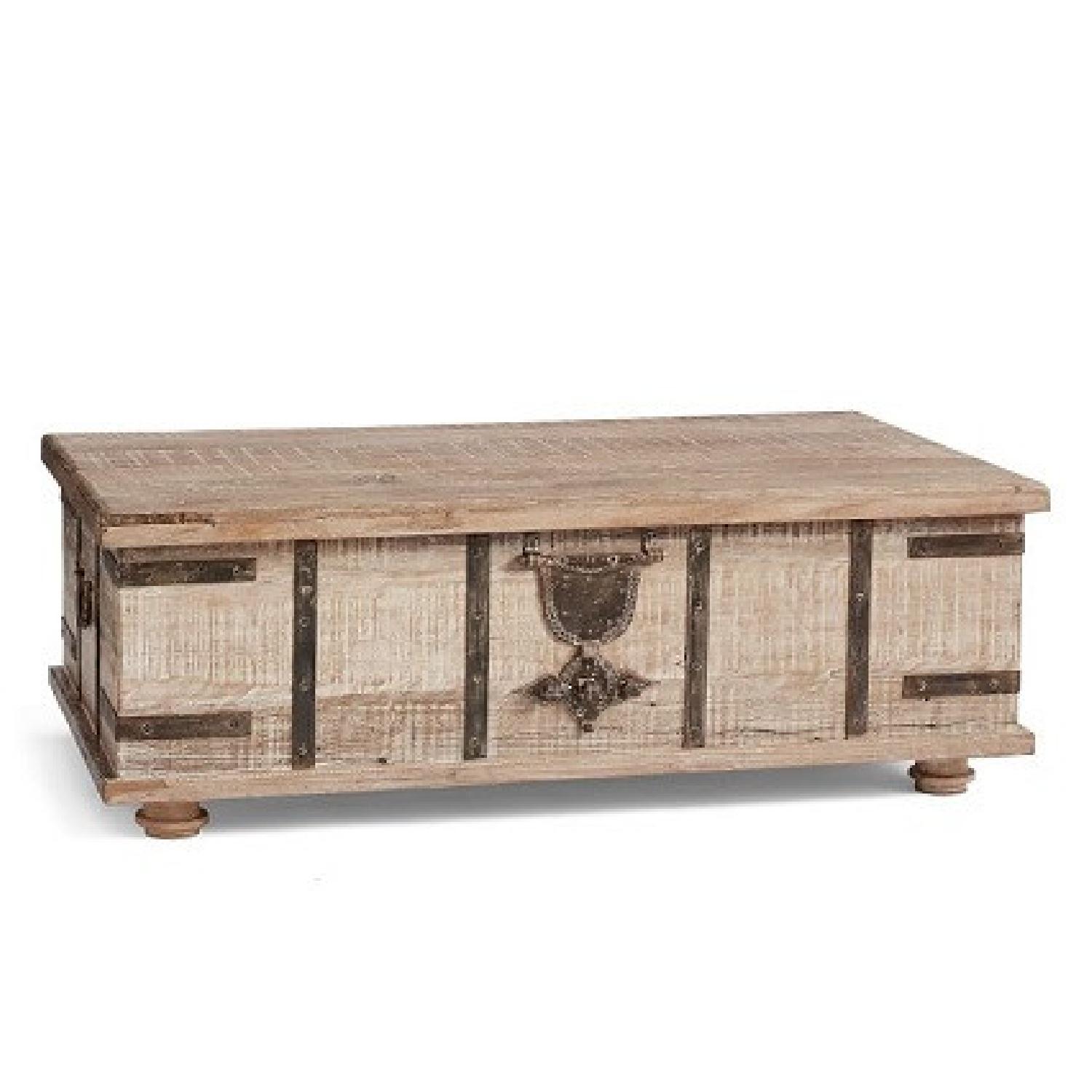 Pottery Barn Kaplan Coffe Table Trunk - image-10