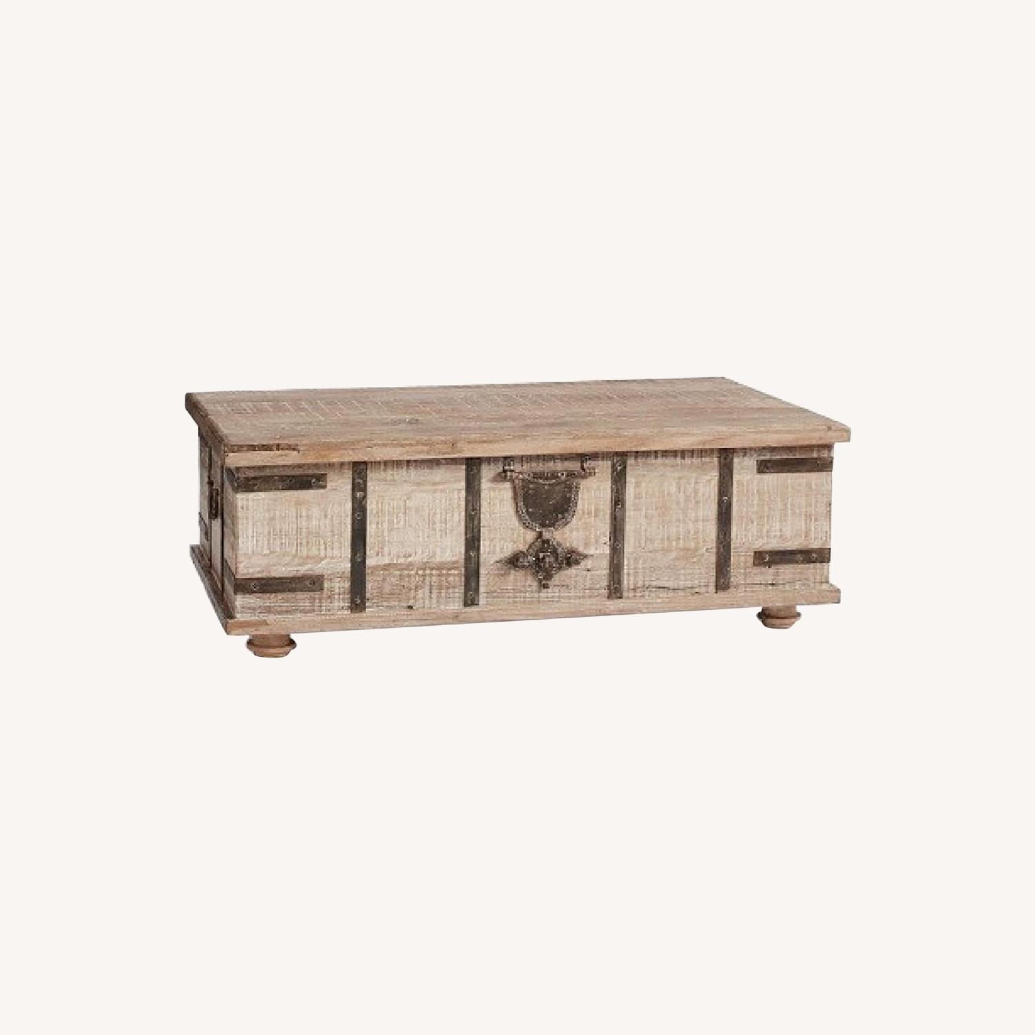 Pottery Barn Kaplan Coffe Table Trunk - image-0