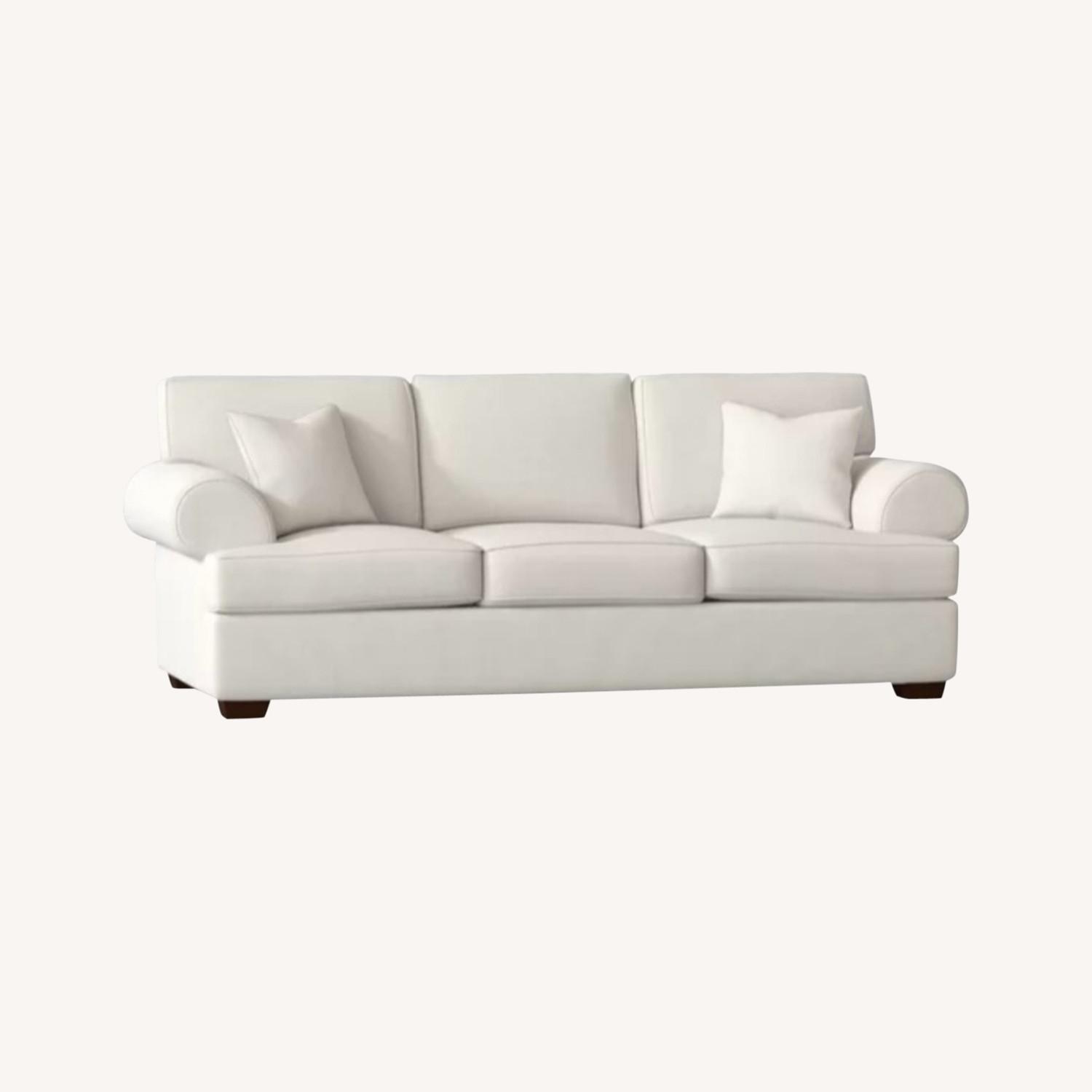 Wayfair Queen Sleeper Sofa - White Linen - image-0