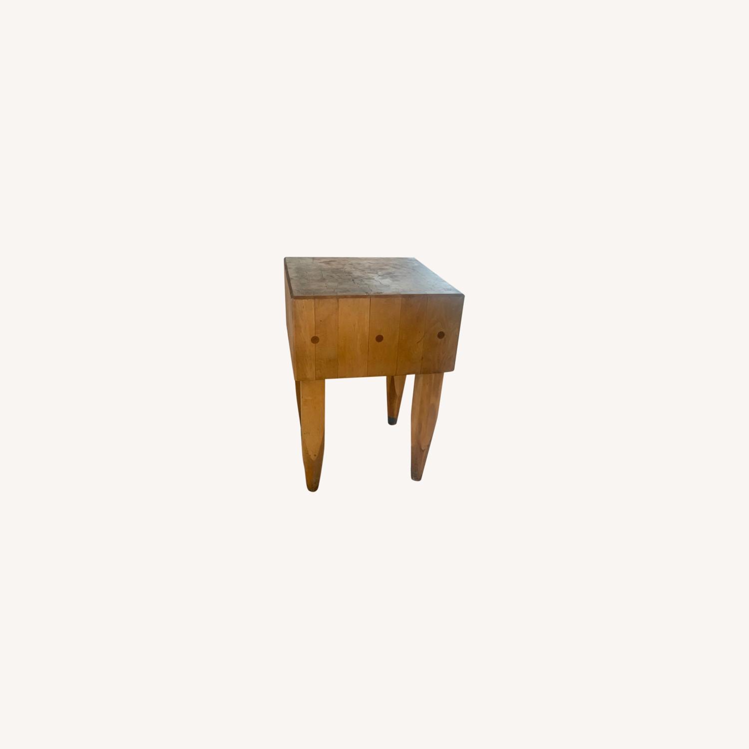 William Sonoma Butcher Block Table - image-0