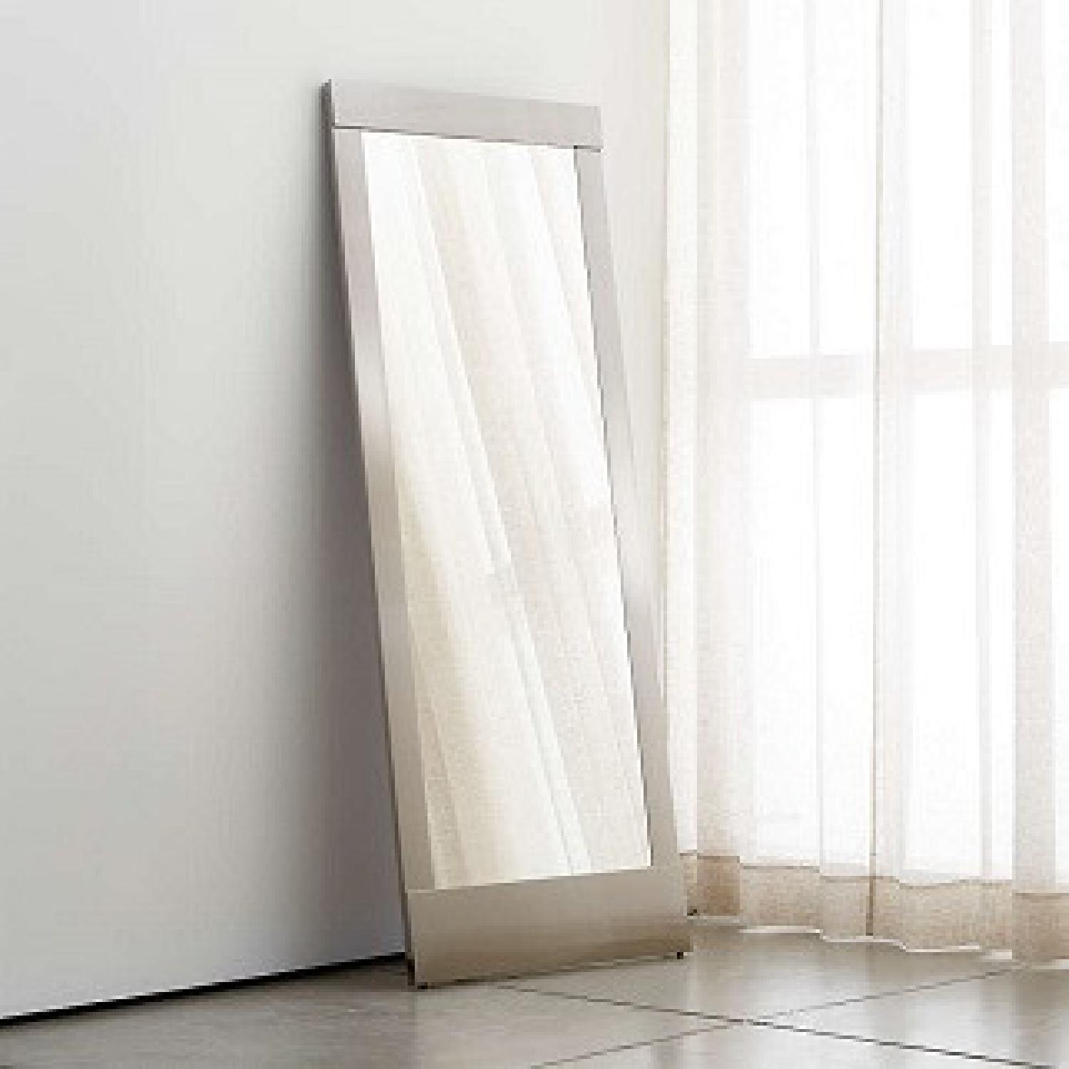 Crate & Barrel Colby Floor Mirror - Nickel - image-6