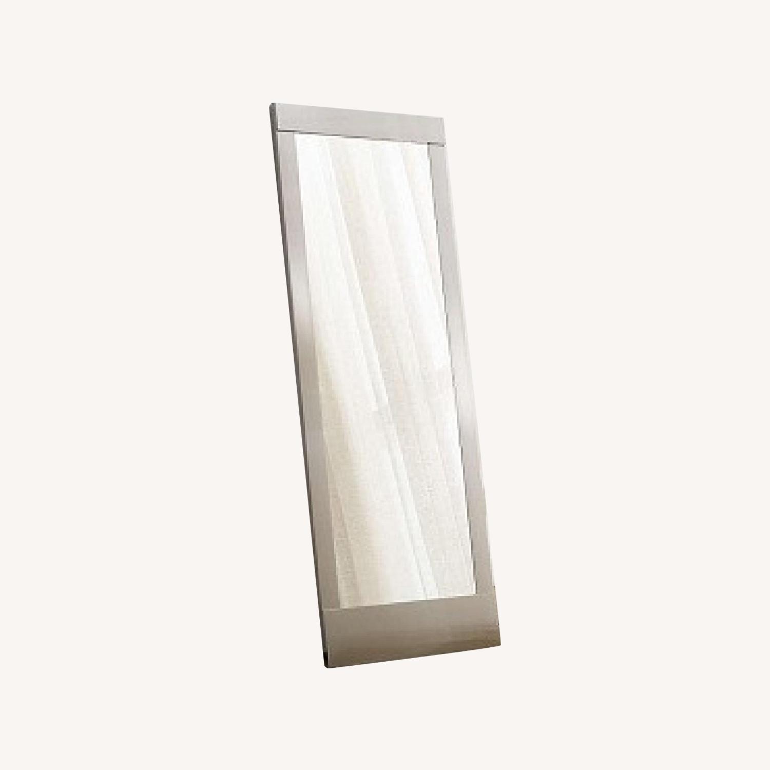 Crate & Barrel Colby Floor Mirror - Nickel - image-0