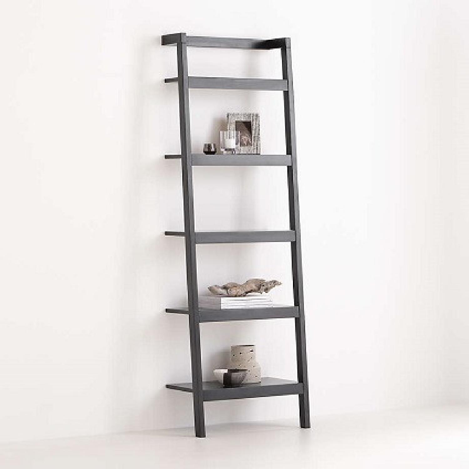 Crate & Barrel Sawyer Black Leaning Bookcase - image-7