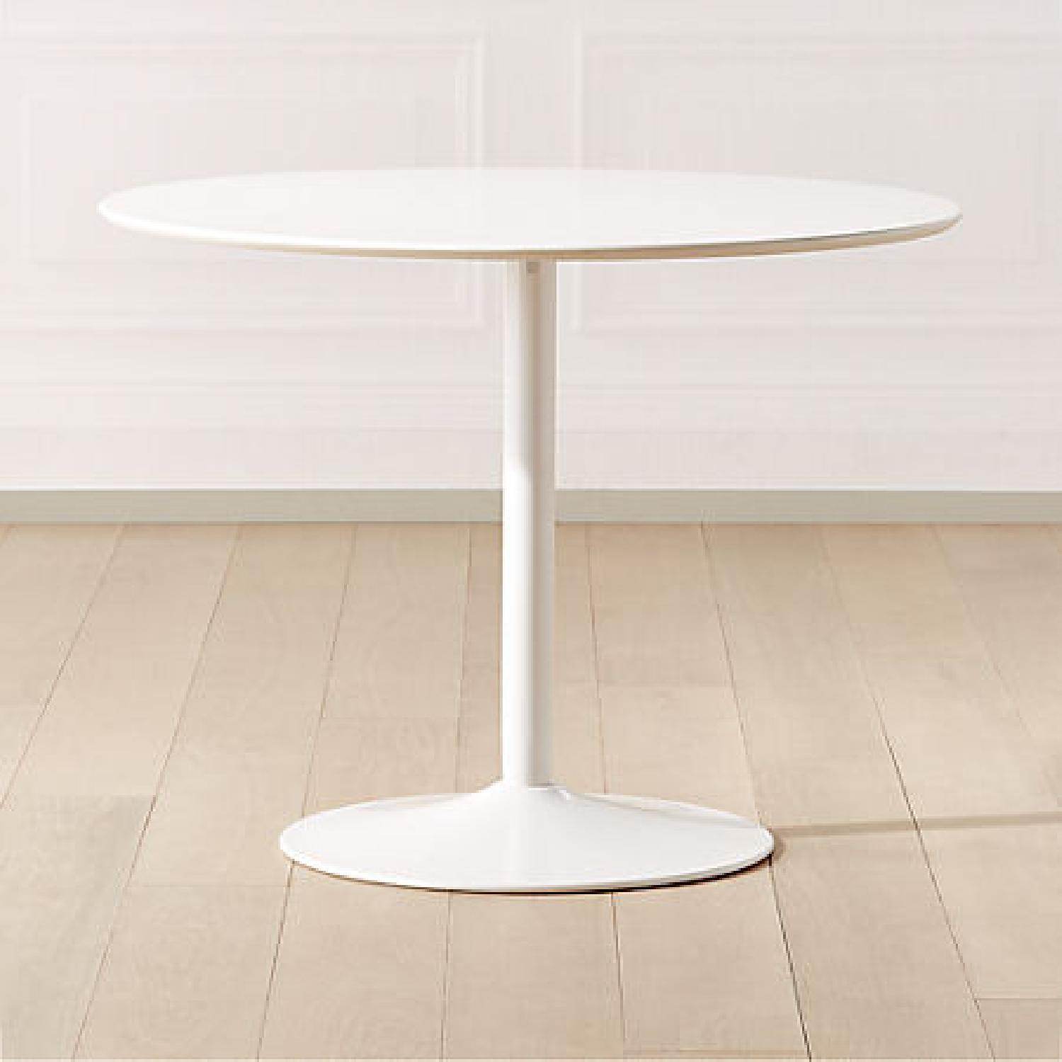 CB2 Round White Dining Table - image-4