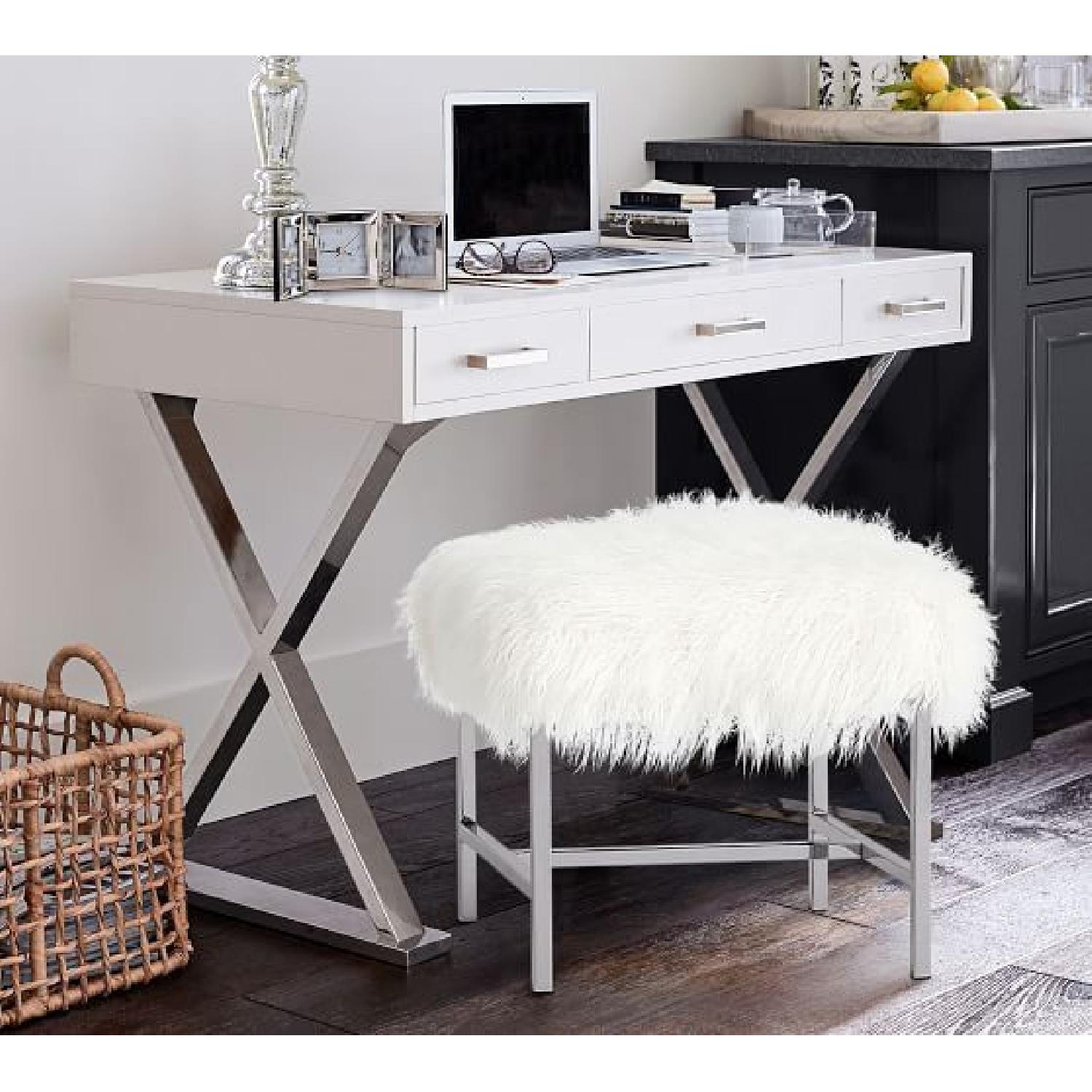 Pottery Barn White Ava Desk - image-0