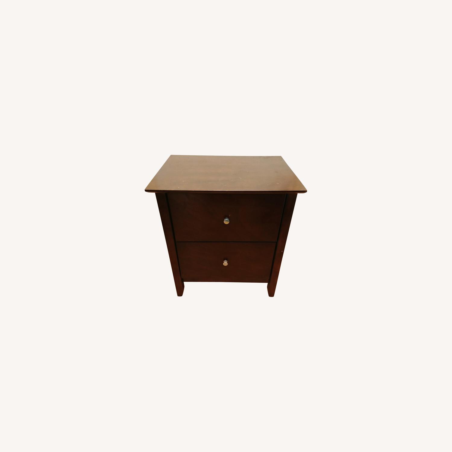 Bob's Discount Furniture Walnut Brown Nightstand AptDeco