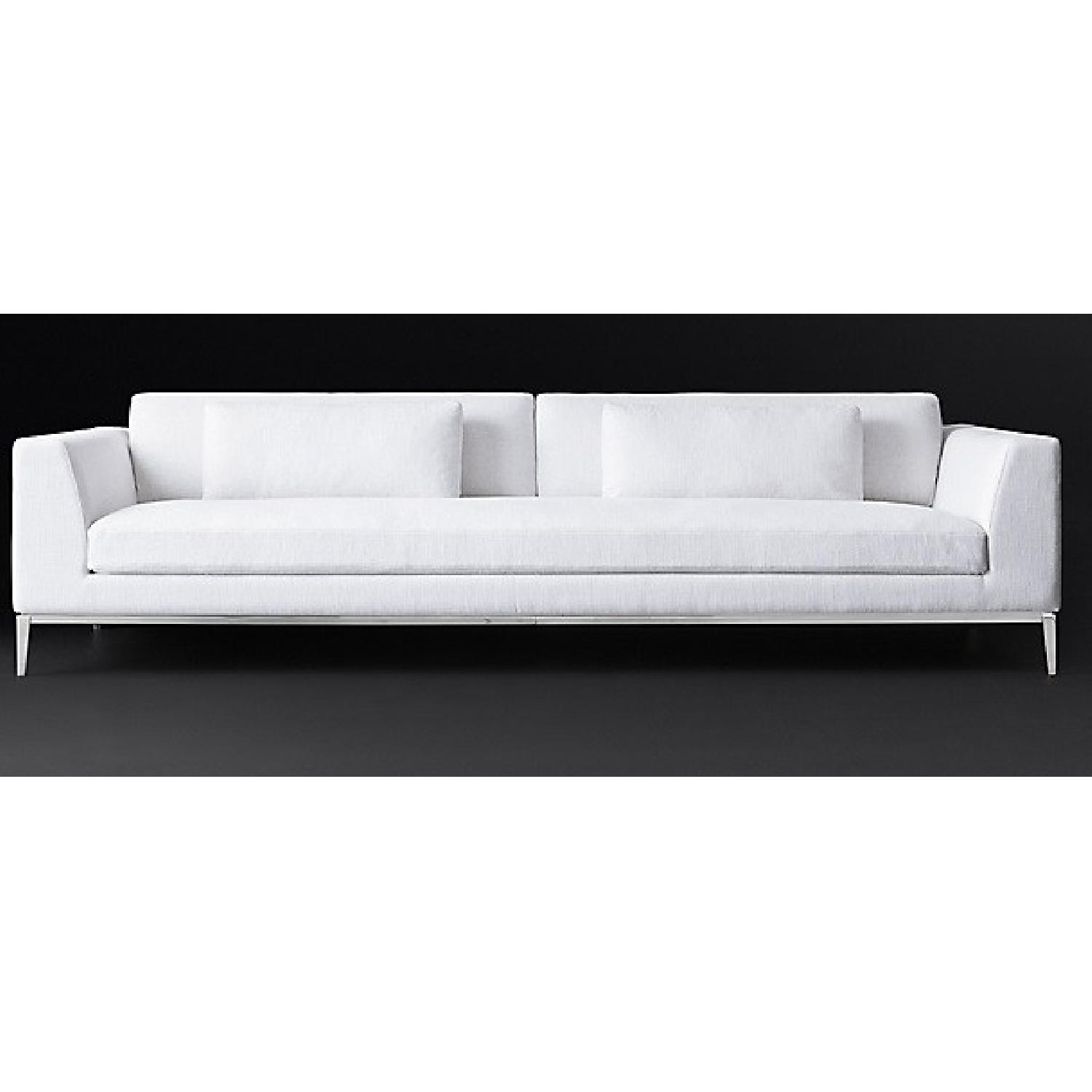Restoration Hardware Down filled Italia Taper Arm sofa - image-6