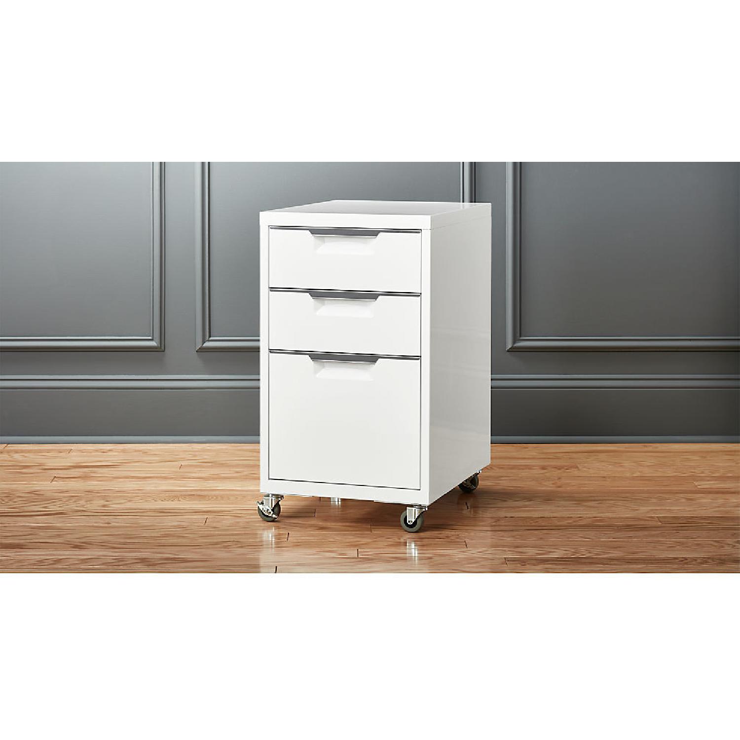 CB2 Go Cart Rolling Desk w 3-Drawer Filing Cabinet - image-6