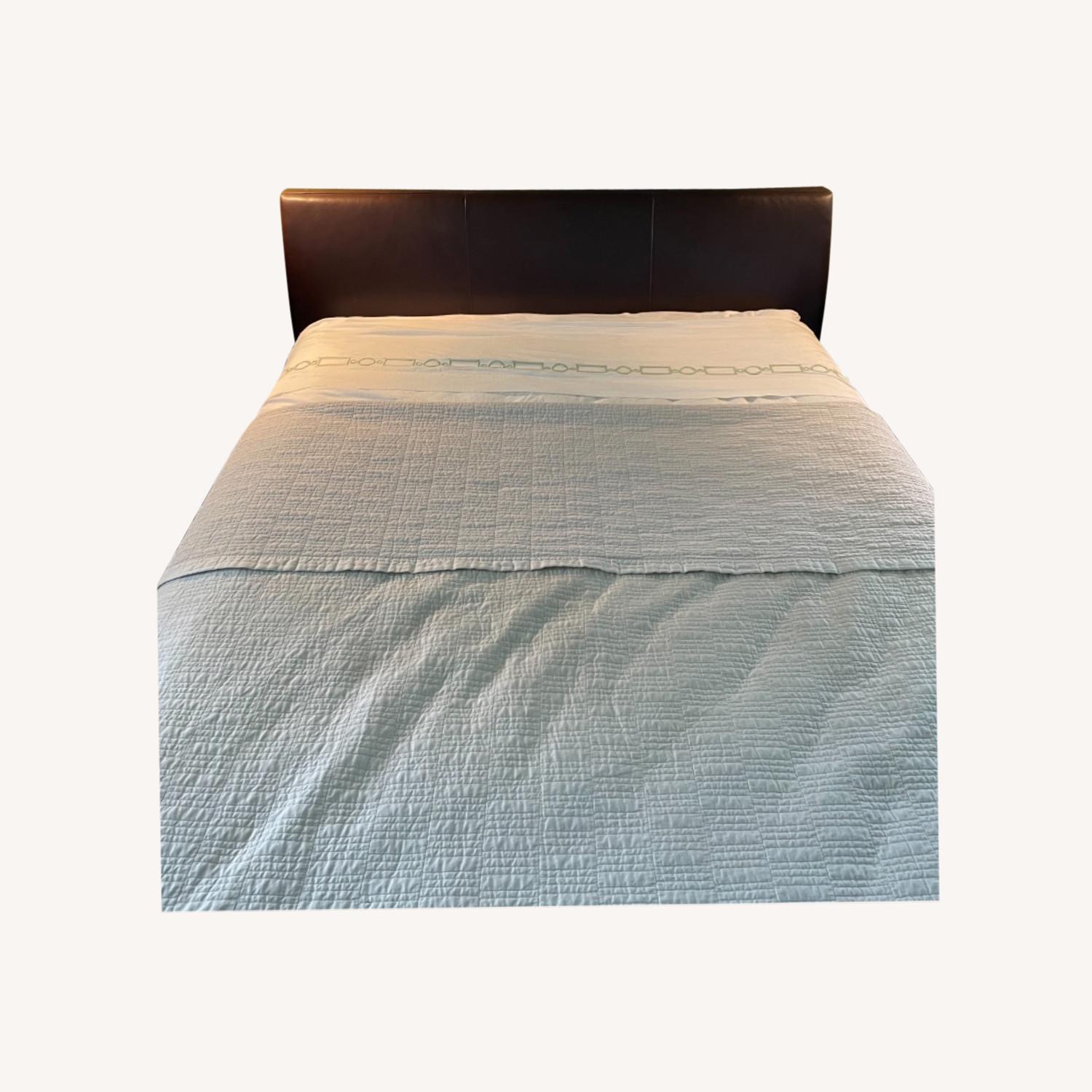 Leather Room & Board Bed - image-0
